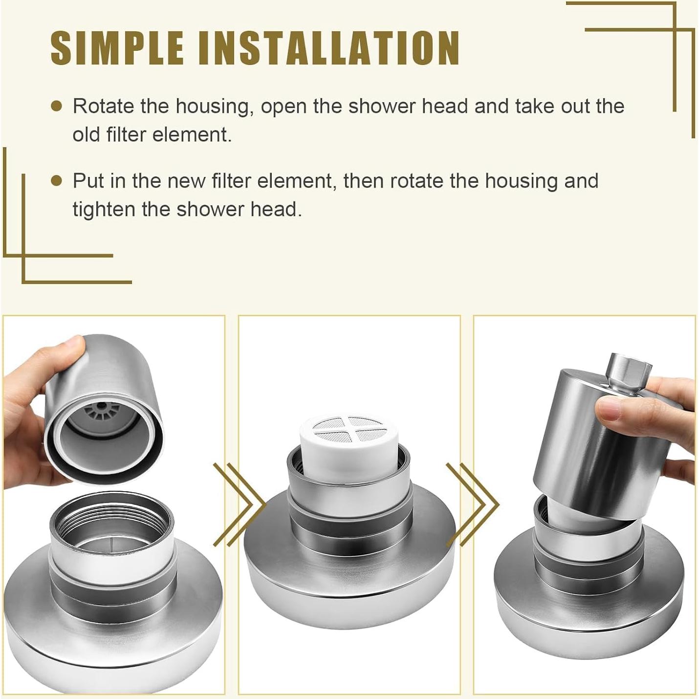 Cartucho de Reemplazo Filymosie para Filtro de Ducha - 1 Unidad