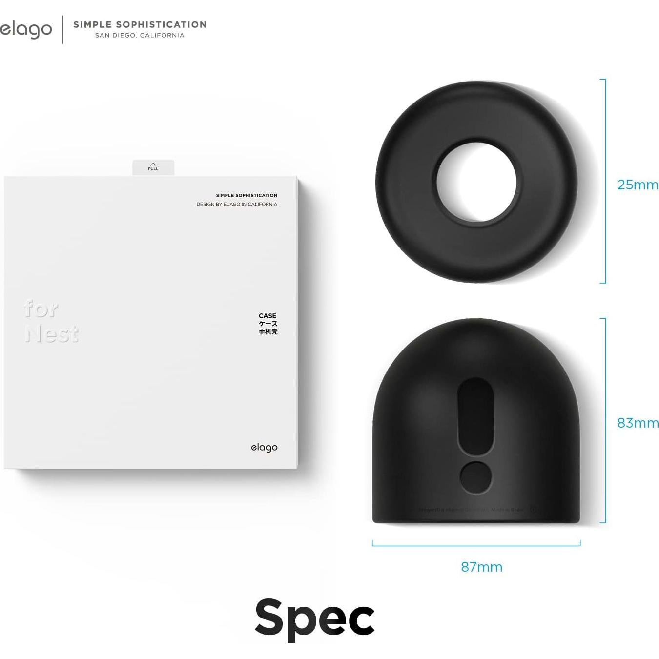 Funda de Silicona elago para Google Nest Cam Batería - Negro