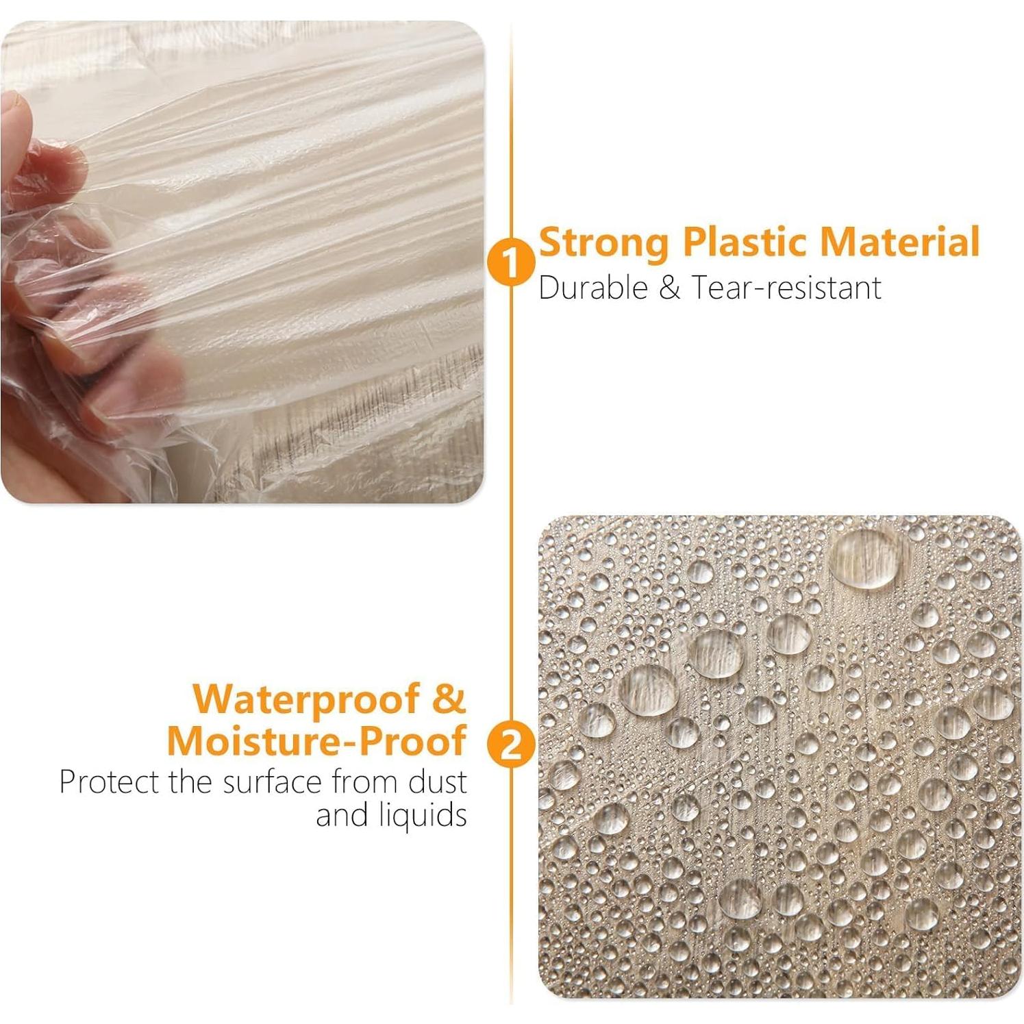 Rollos de Tela Plástica DODODIY 2x20m A Prueba de Agua y Polvo