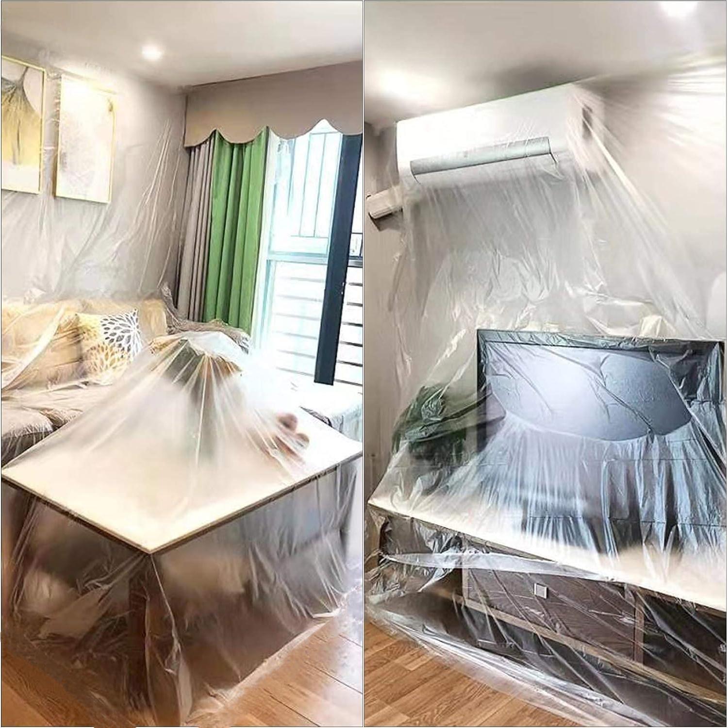 Rollos de Tela Plástica DODODIY 2x20m A Prueba de Agua y Polvo