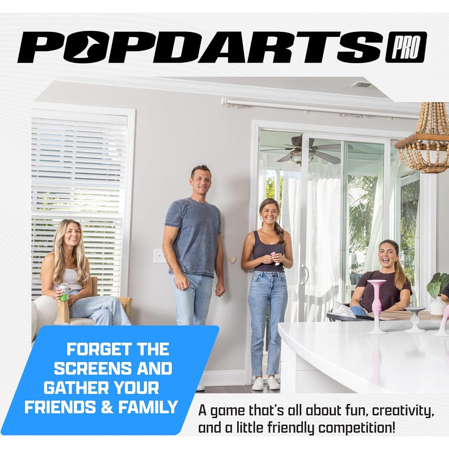 Juego Popdarts Pro Rosa y Gris - Lanzamiento Interior y Exterior
