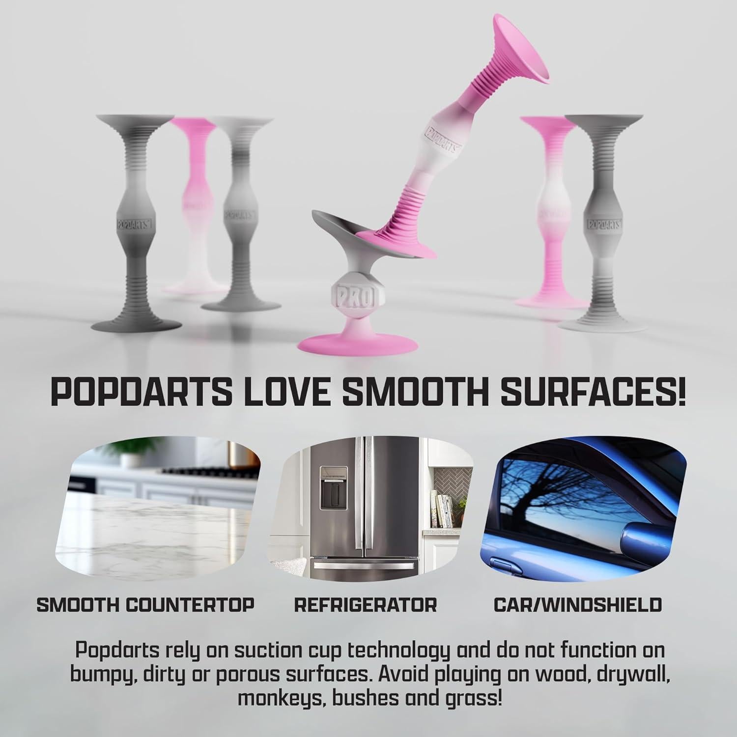 Juego Popdarts Pro Rosa y Gris - Lanzamiento Interior y Exterior