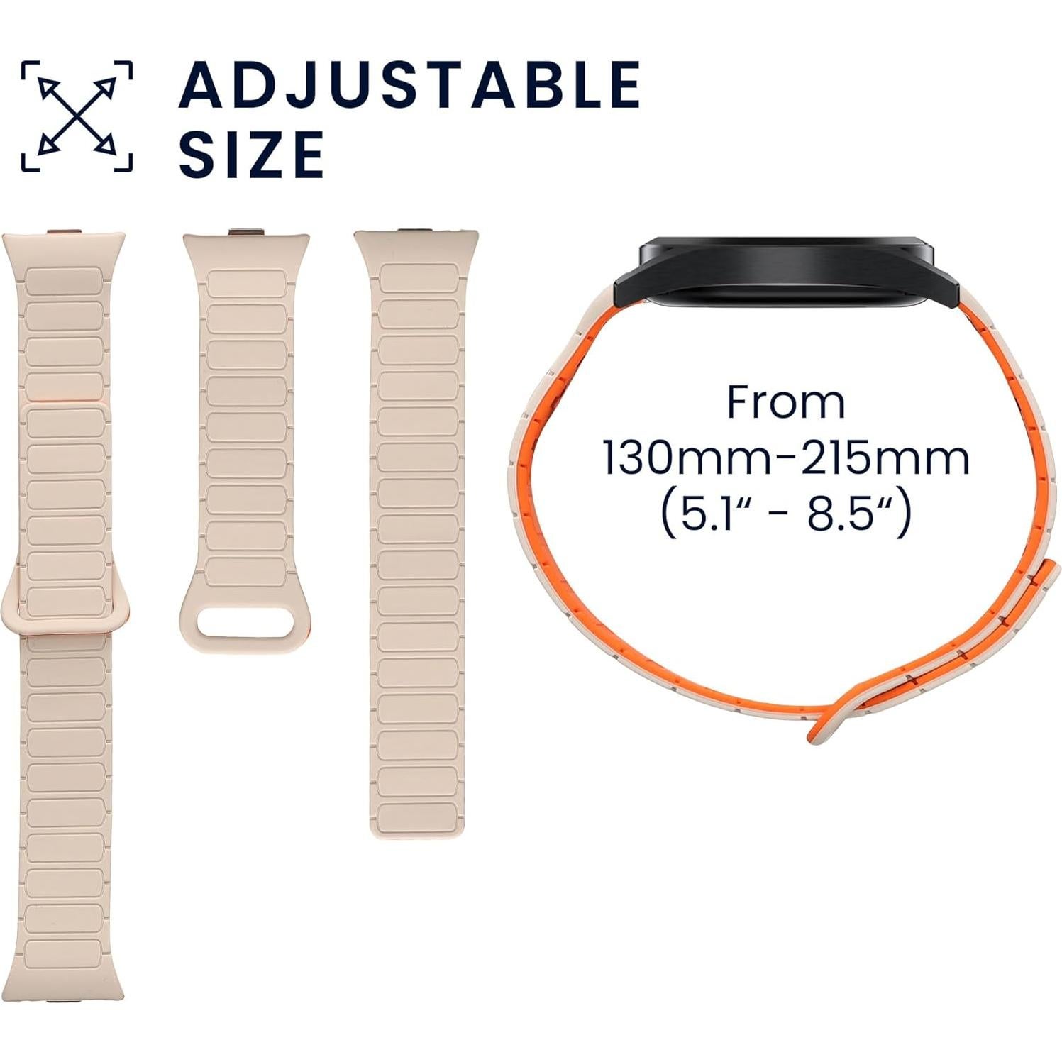 Correa de Silicona Magnética kwmobile para Xiaomi Smart Band 8/9 Pro - Negro