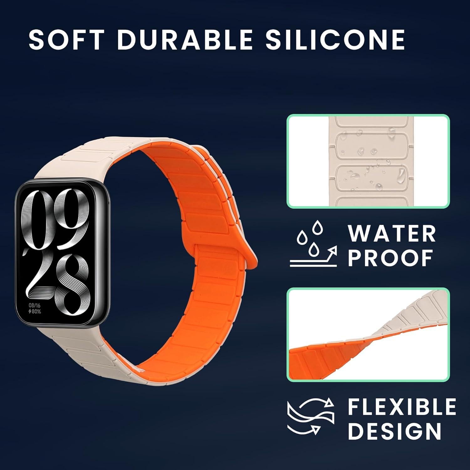 Correa de Silicona Magnética kwmobile para Xiaomi Smart Band 8/9 Pro - Negro