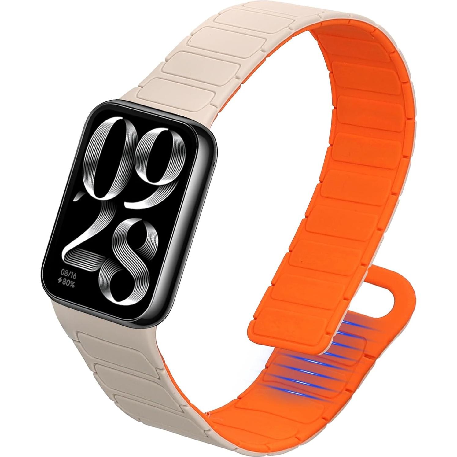 Correa de Silicona Magnética kwmobile para Xiaomi Smart Band 8/9 Pro - Negro