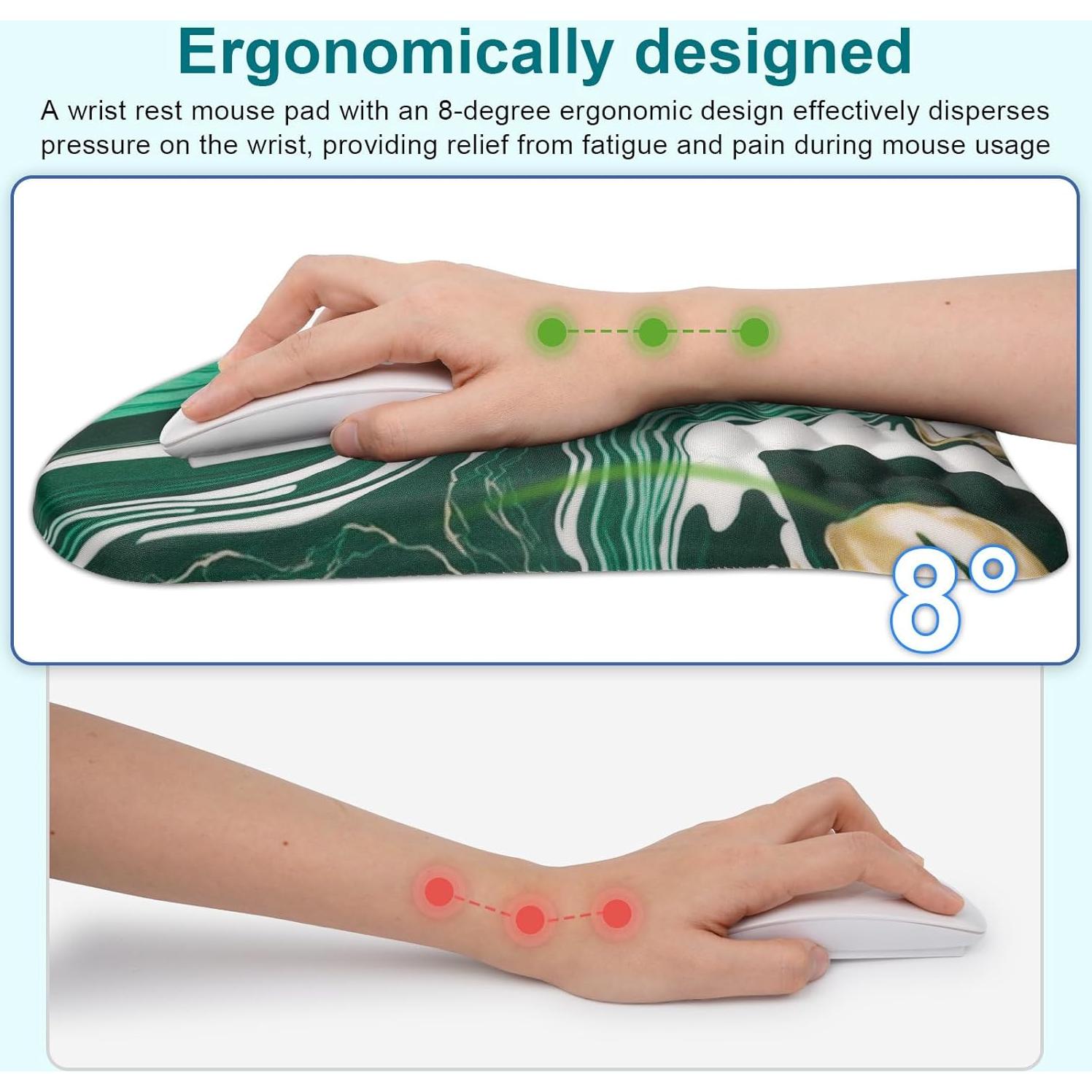 Alfombrilla de Ratón Ergonómica Knocent con Reposamuñecas Masajeador