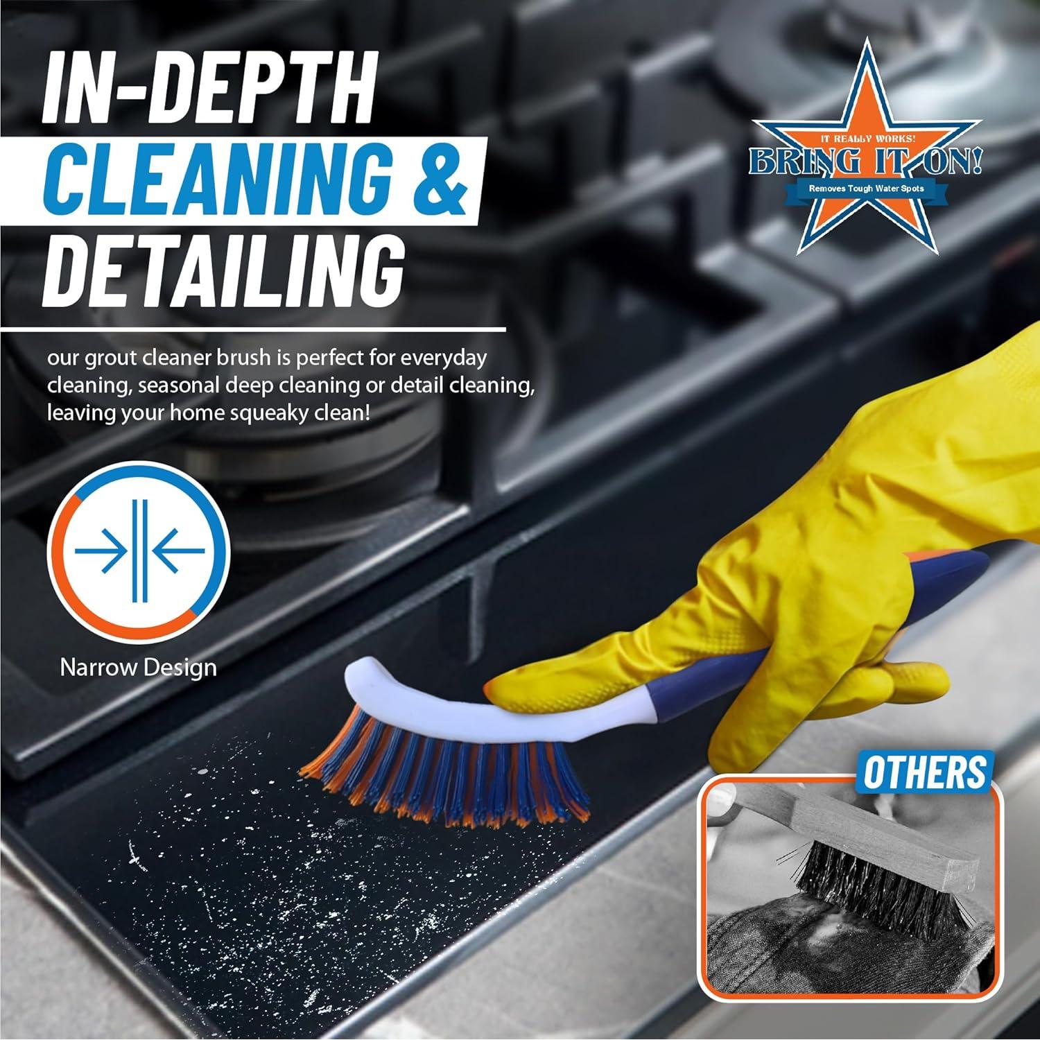 Cepillo de Limpieza de Lechada Bring It On 20 cm Ergonómico