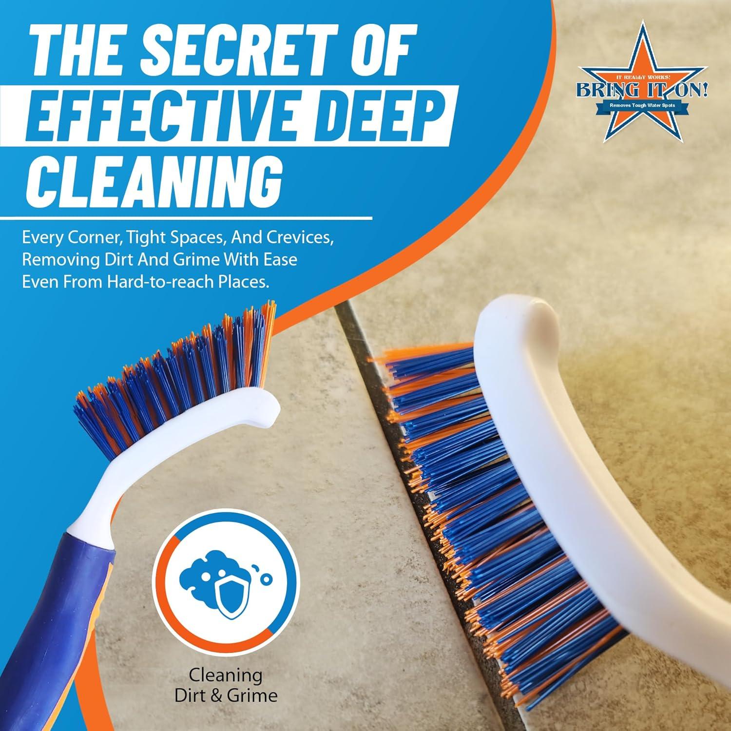 Cepillo de Limpieza de Lechada Bring It On 20 cm Ergonómico