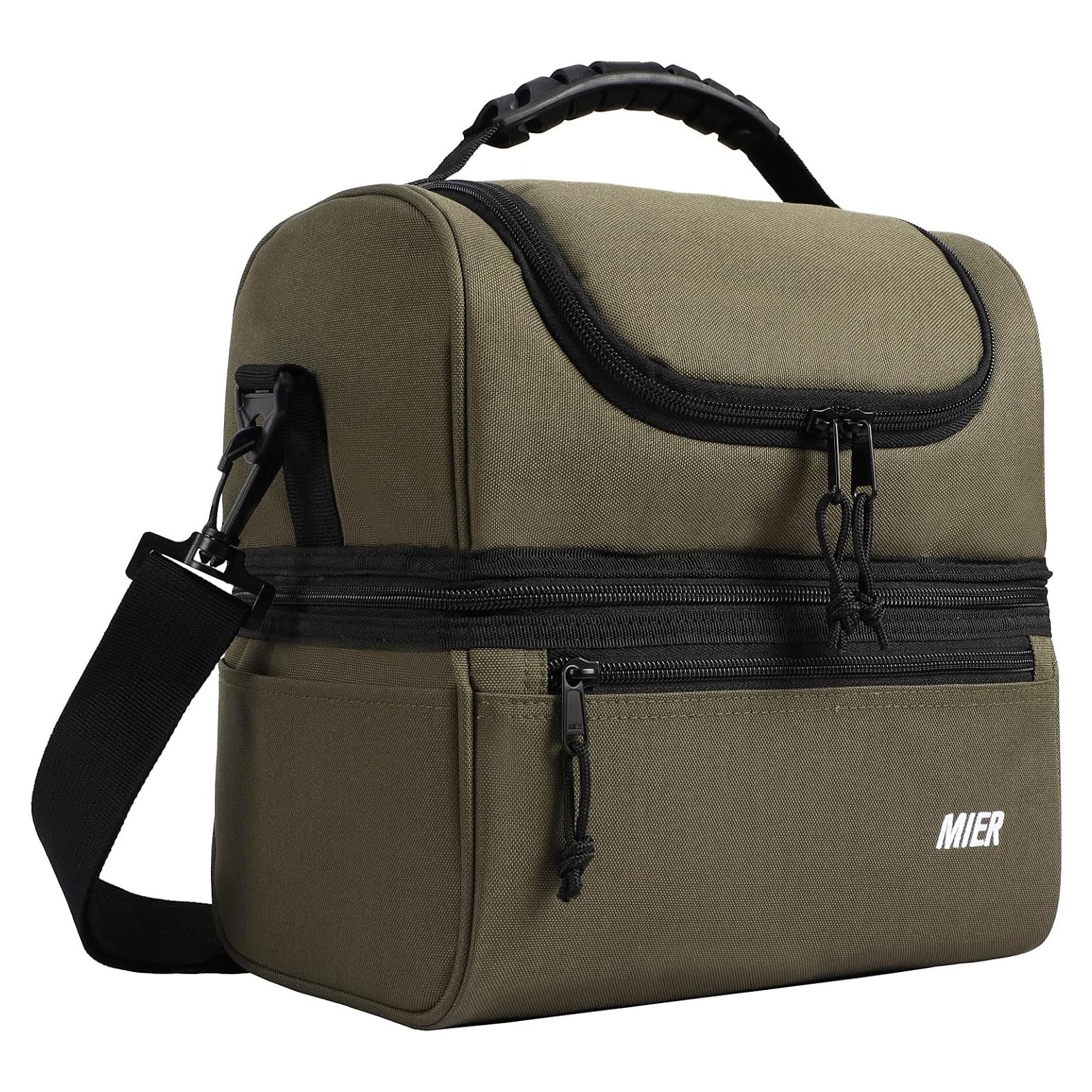 Bolsa de Almuerzo Aislada MIER Grande 13L Verde Oscuro