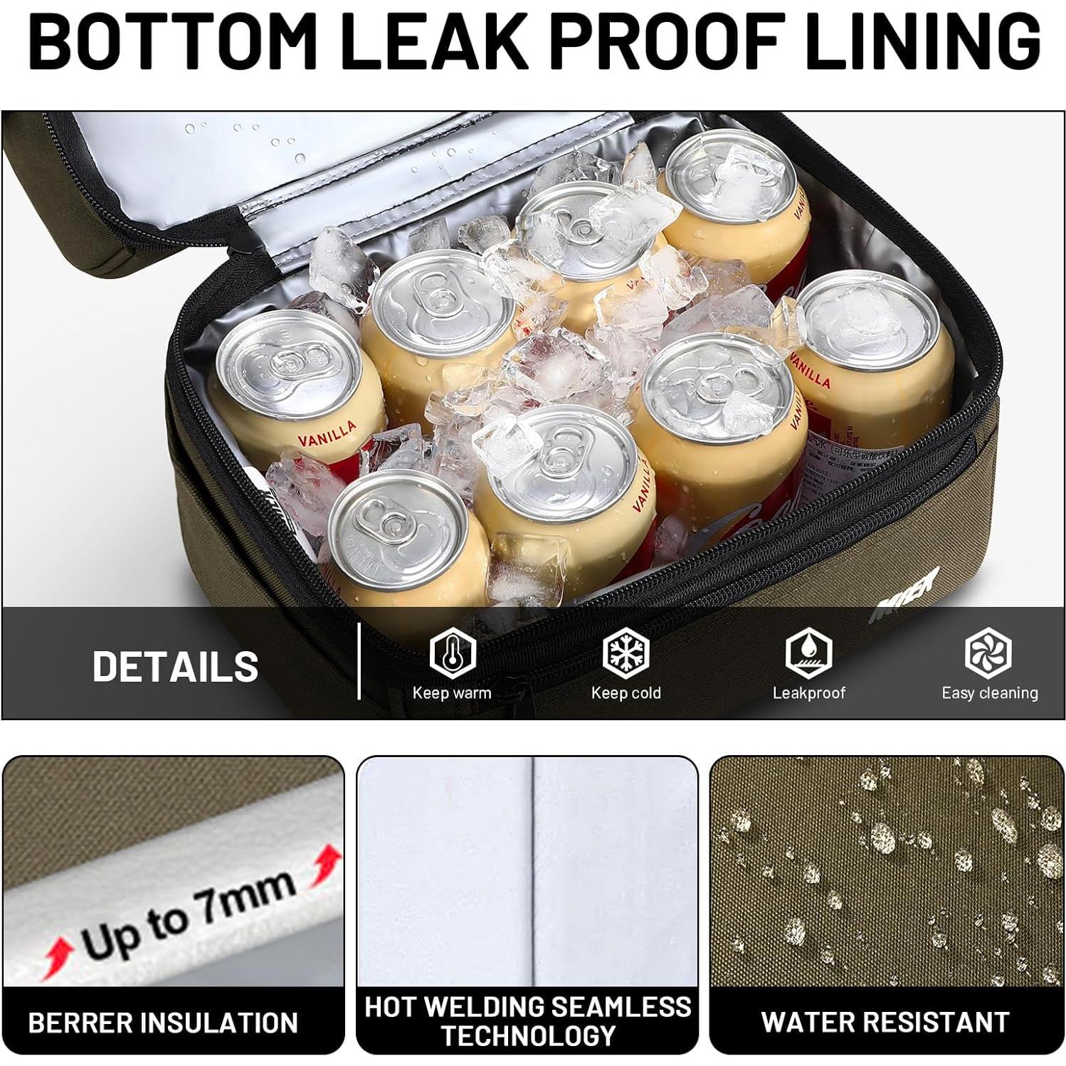 Bolsa de Almuerzo Aislada MIER Grande 13L Verde Oscuro