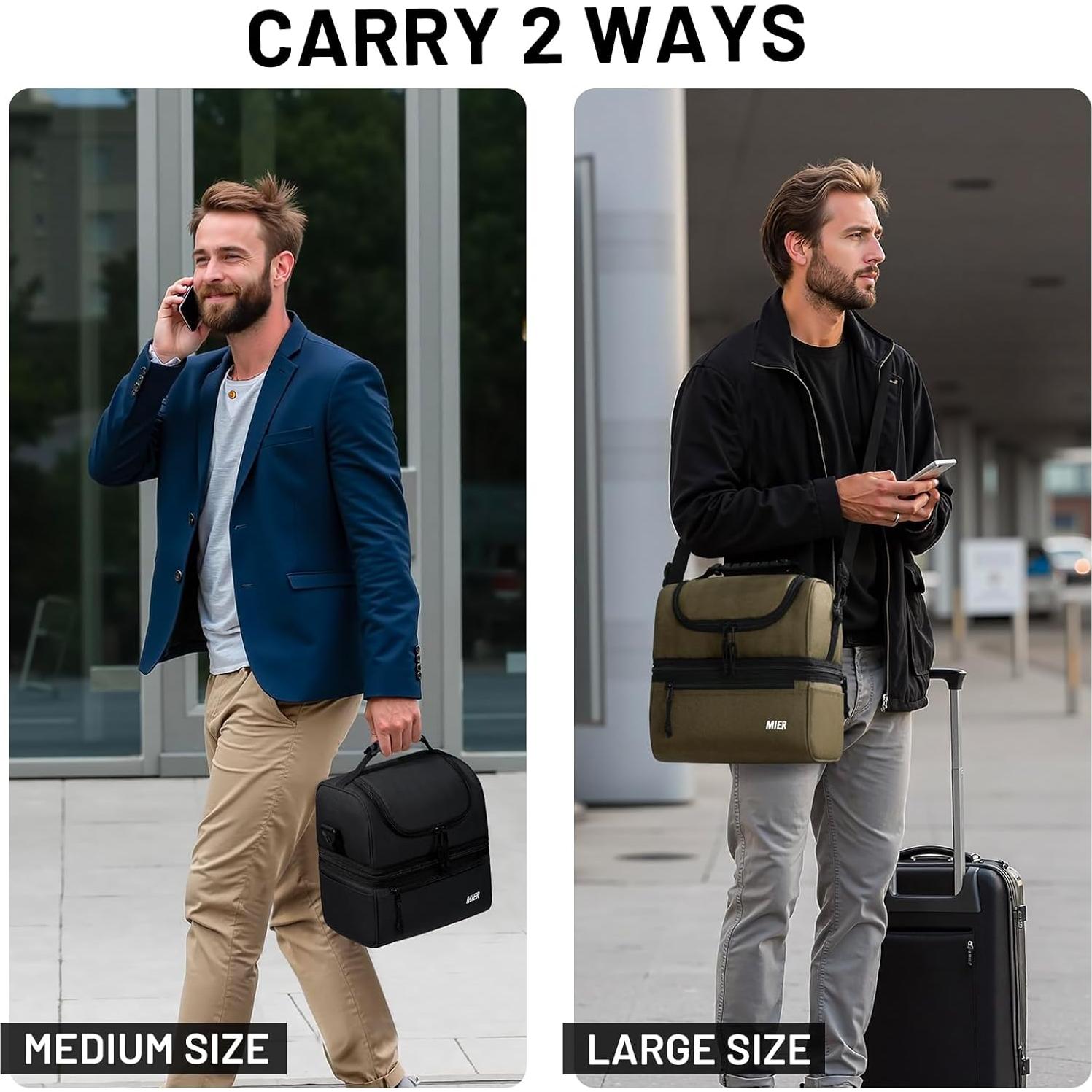 Bolsa de Almuerzo Aislada MIER Grande 13L Verde Oscuro