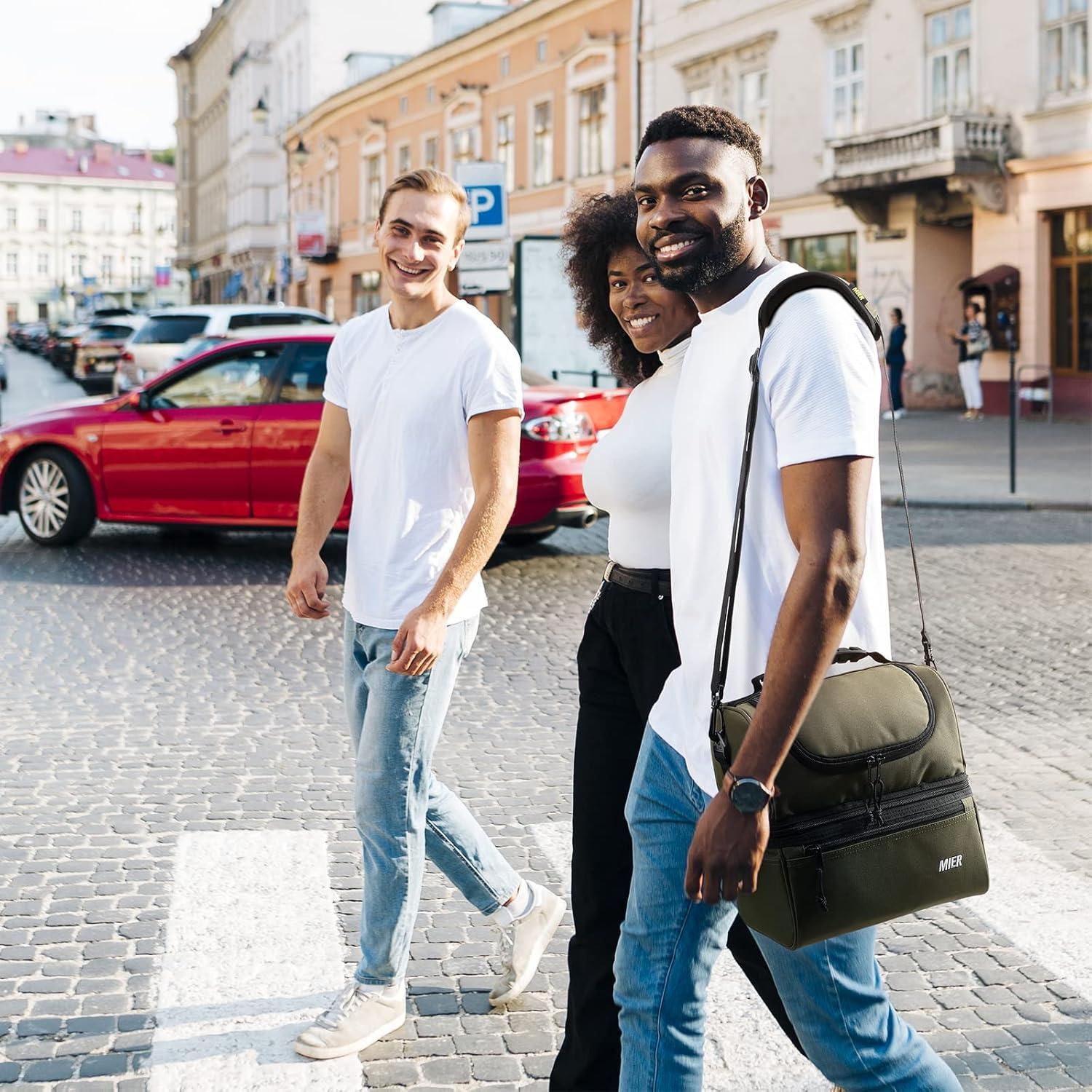 Bolsa de Almuerzo Aislada MIER Grande 13L Verde Oscuro