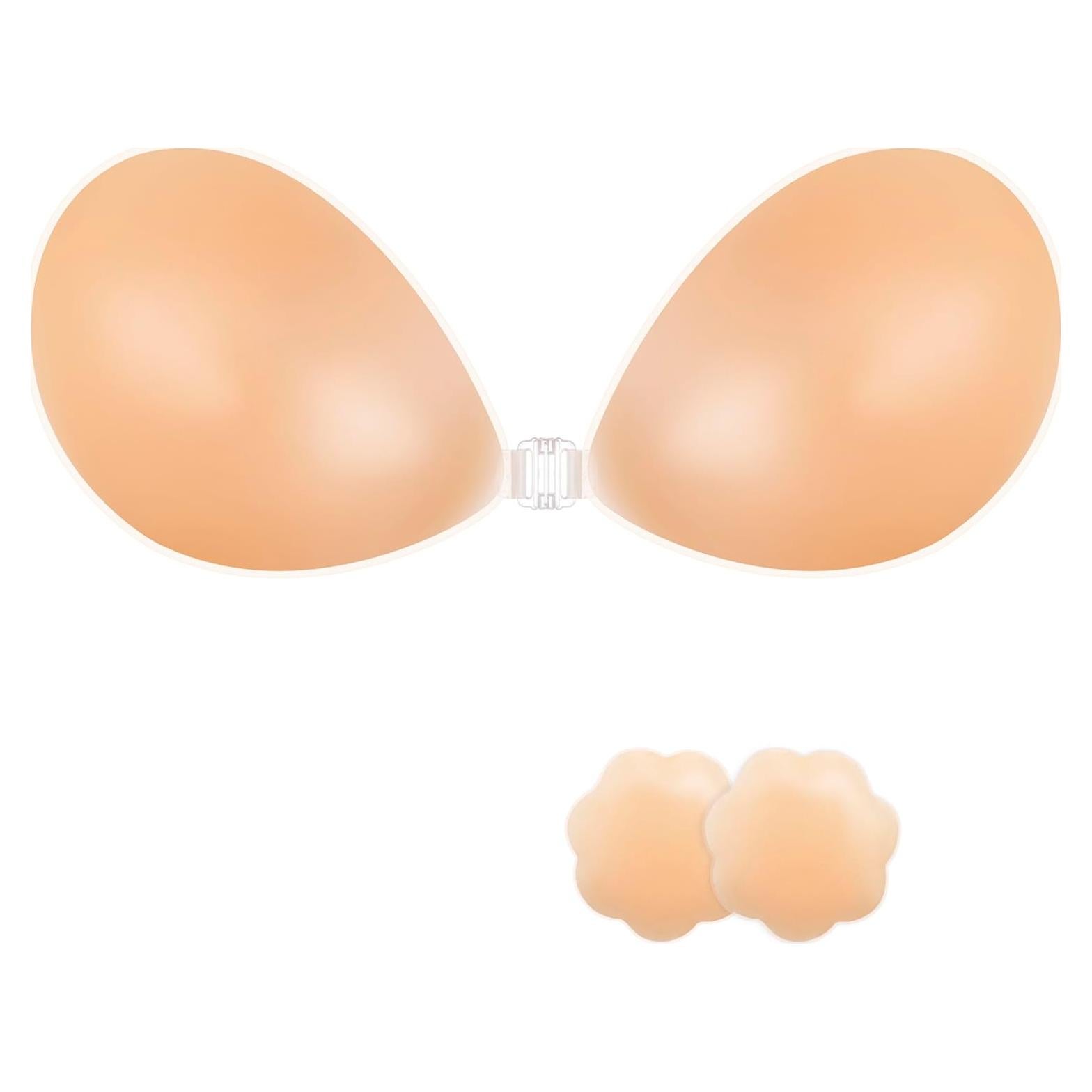 Sujetador Adhesivo Sin Tirantes Push Up Reutilizable Nude