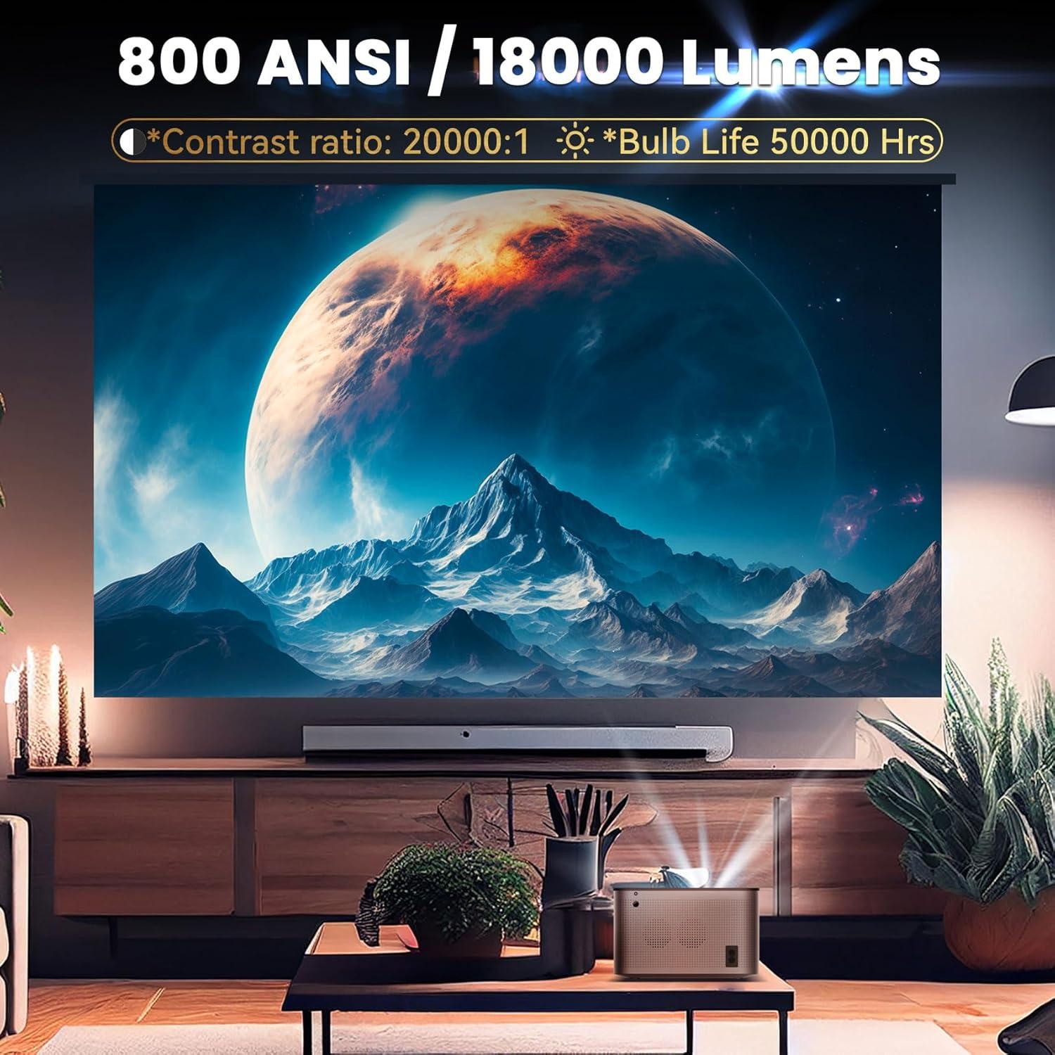 Proyector Full HD 1080P Cosycost HY350 800 ANSI WiFi 6