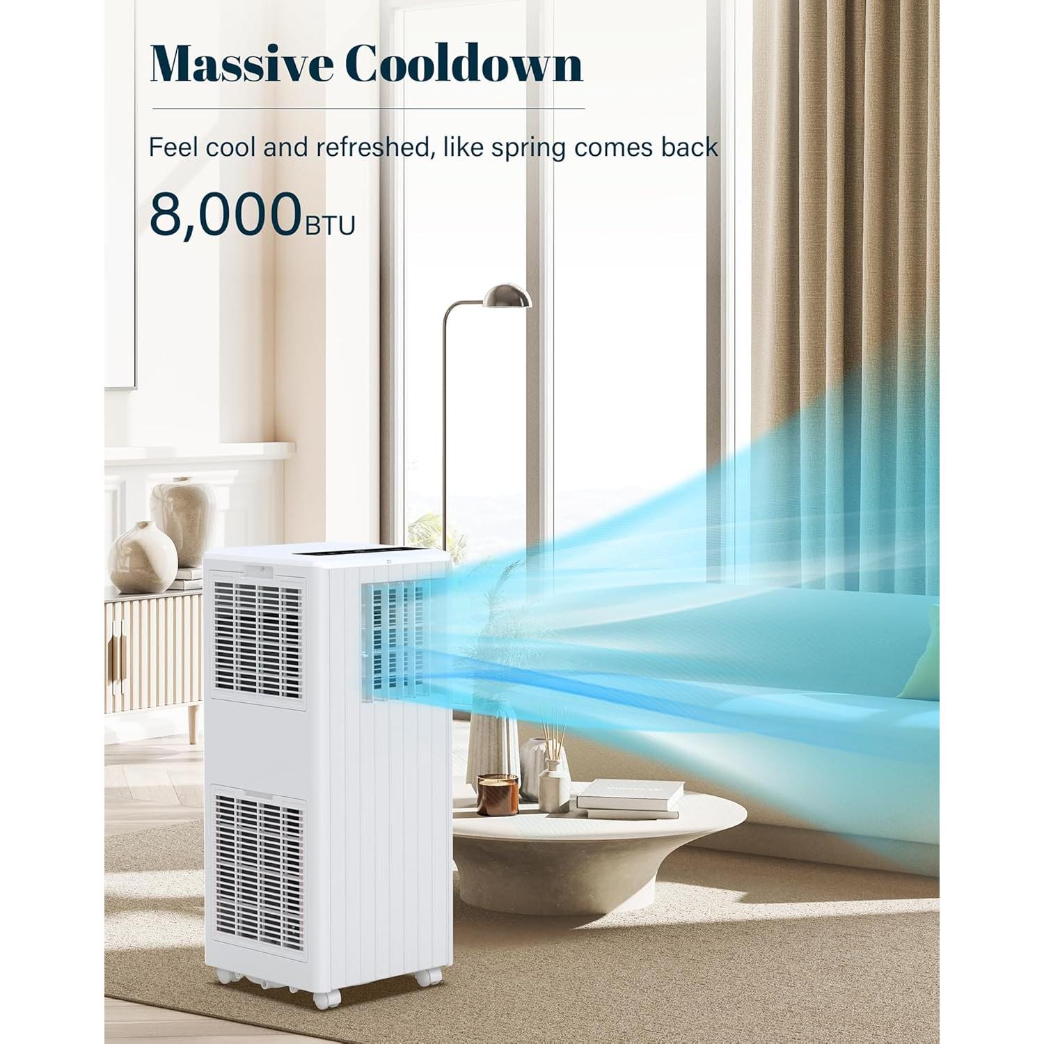 Aire Acondicionado Portátil GarveeTech 8000 BTU 3-en-1