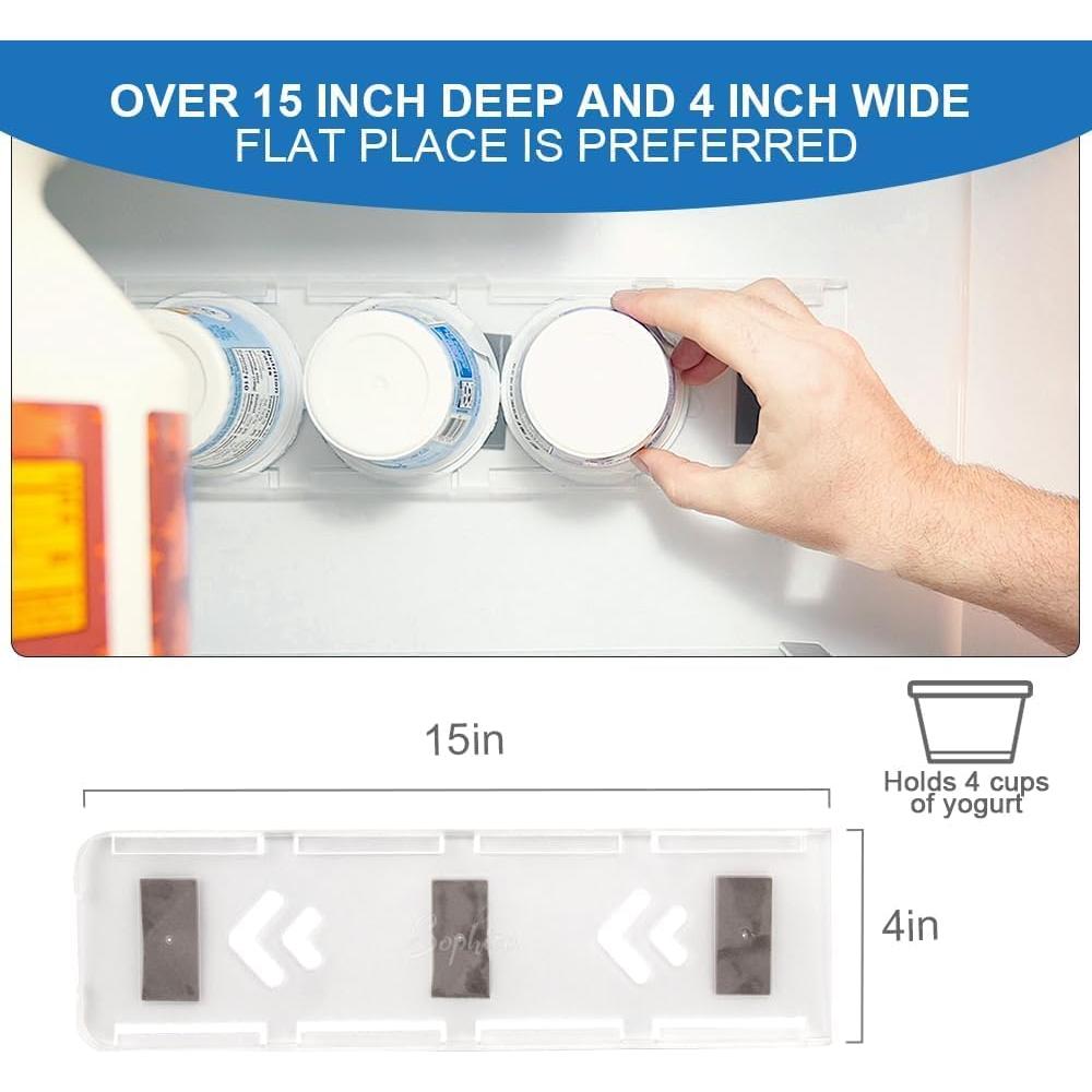 Organizador de Yogur SOPHICO para Nevera, 4 Botellas, 38x10.4cm