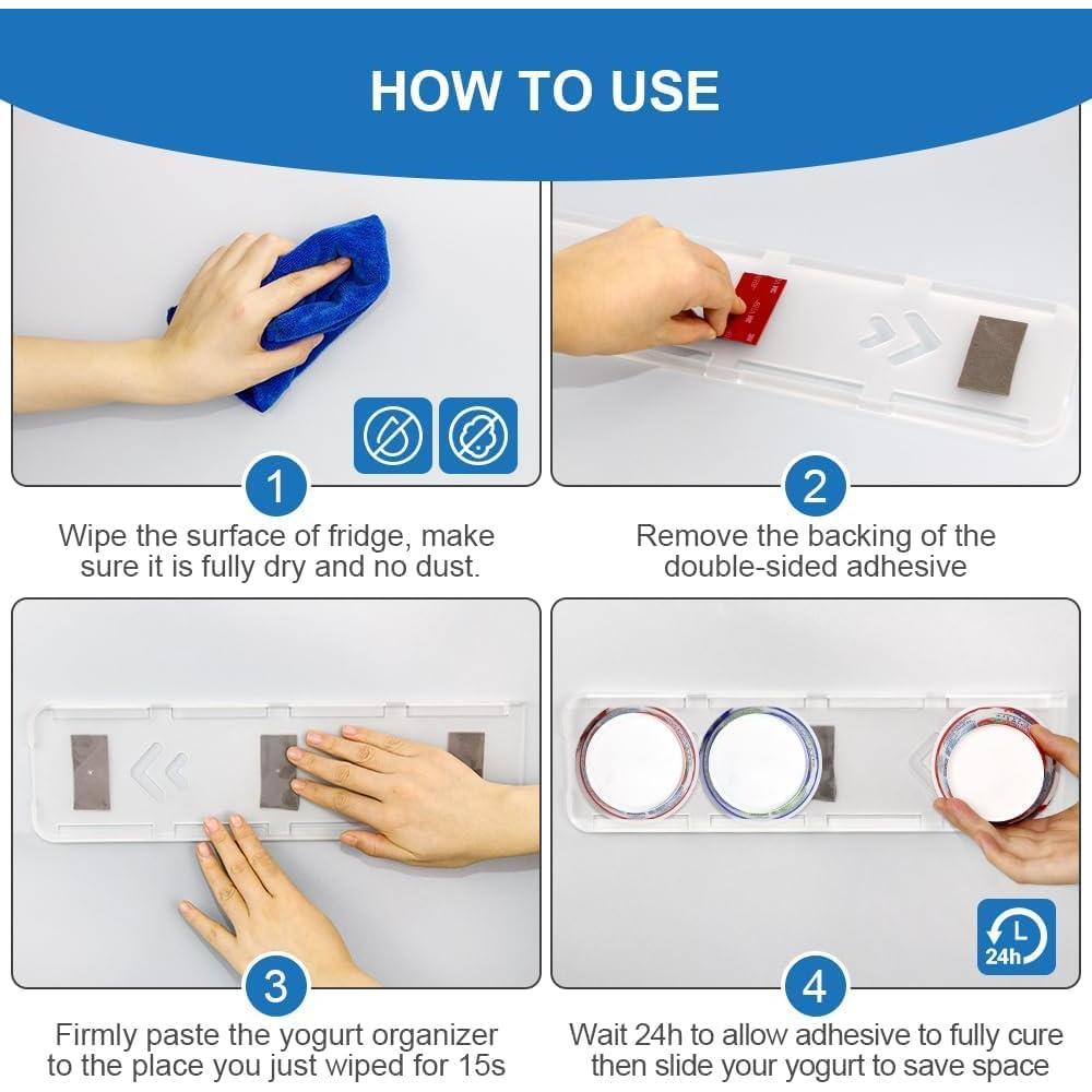 Organizador de Yogur SOPHICO para Nevera, 4 Botellas, 38x10.4cm