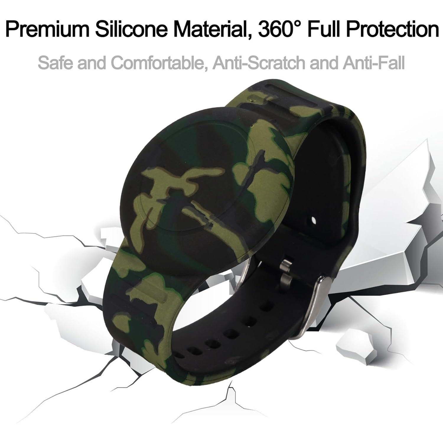 Paquete de 4 Pulseras Impermeables KAHADI para AirTag Niños