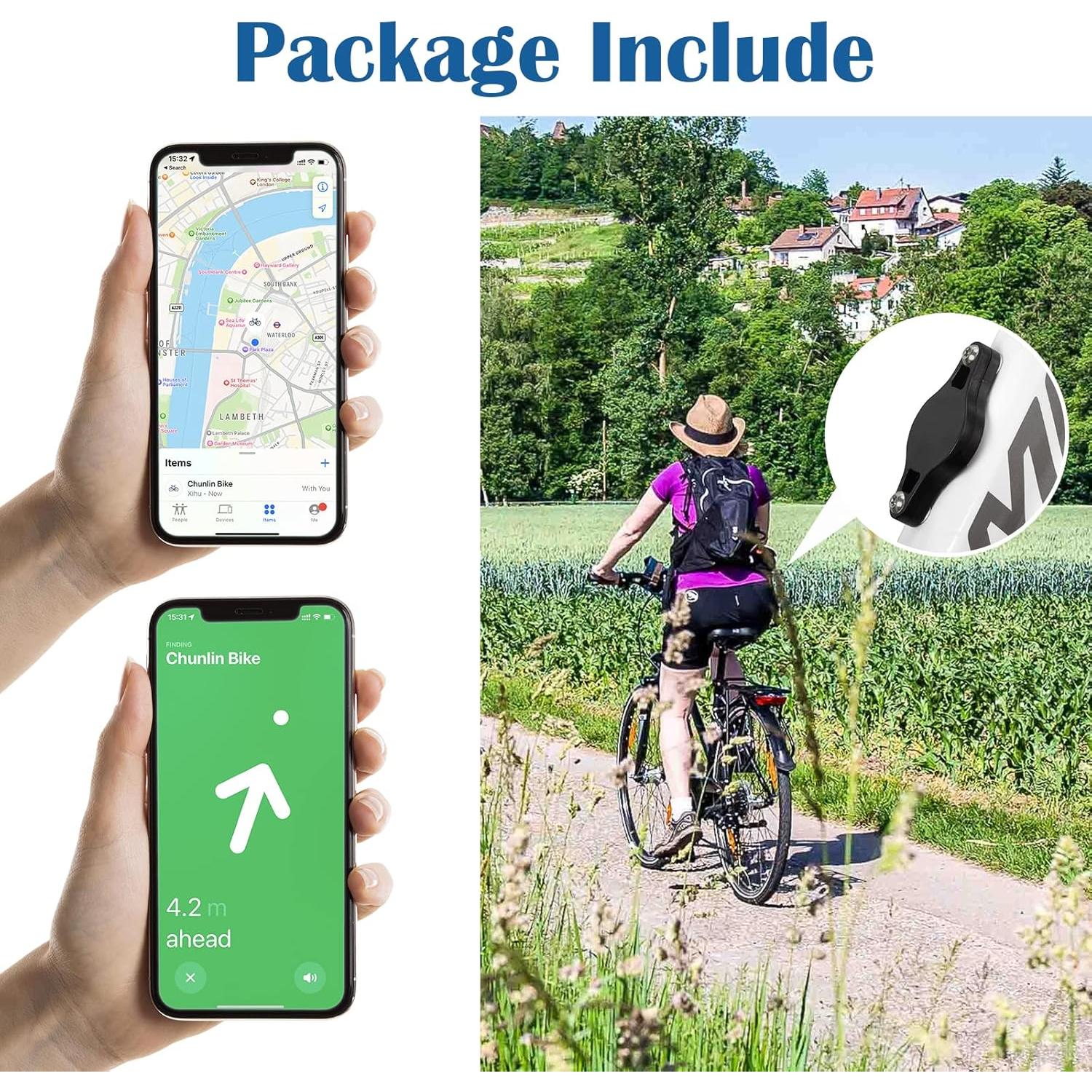 Soporte para bicicleta WALLFID AirTag oculto a prueba de agua