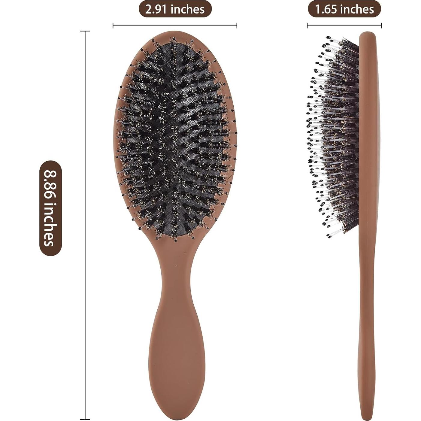 Cepillo Desenredante Jurrissa de Cerdas de Jabalí - Mocha