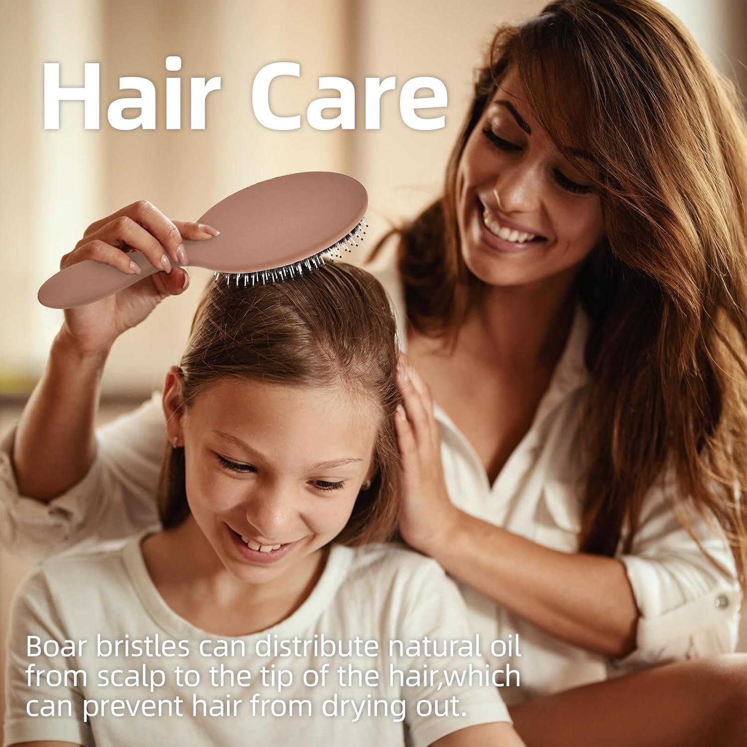 Cepillo Desenredante Jurrissa de Cerdas de Jabalí - Mocha