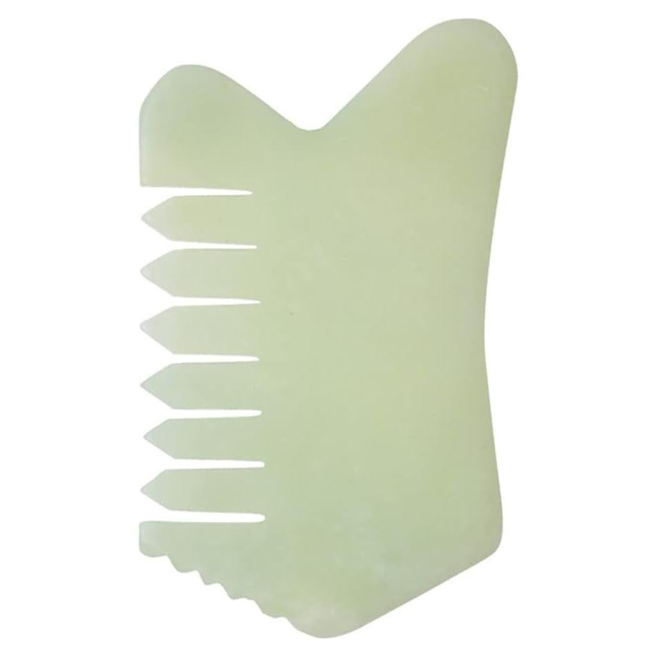 Peine de Masaje de Jade Healifty 8.89cm - Gua Sha Cuero Cabelludo