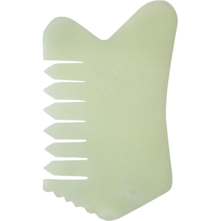 Peine de Masaje de Jade Healifty 8.89cm - Gua Sha Cuero Cabelludo