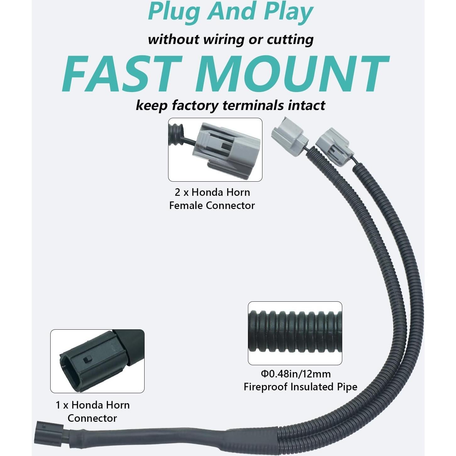 Bocina de coche NEOGET DL165-Z con divisor 1 a 2 para Honda