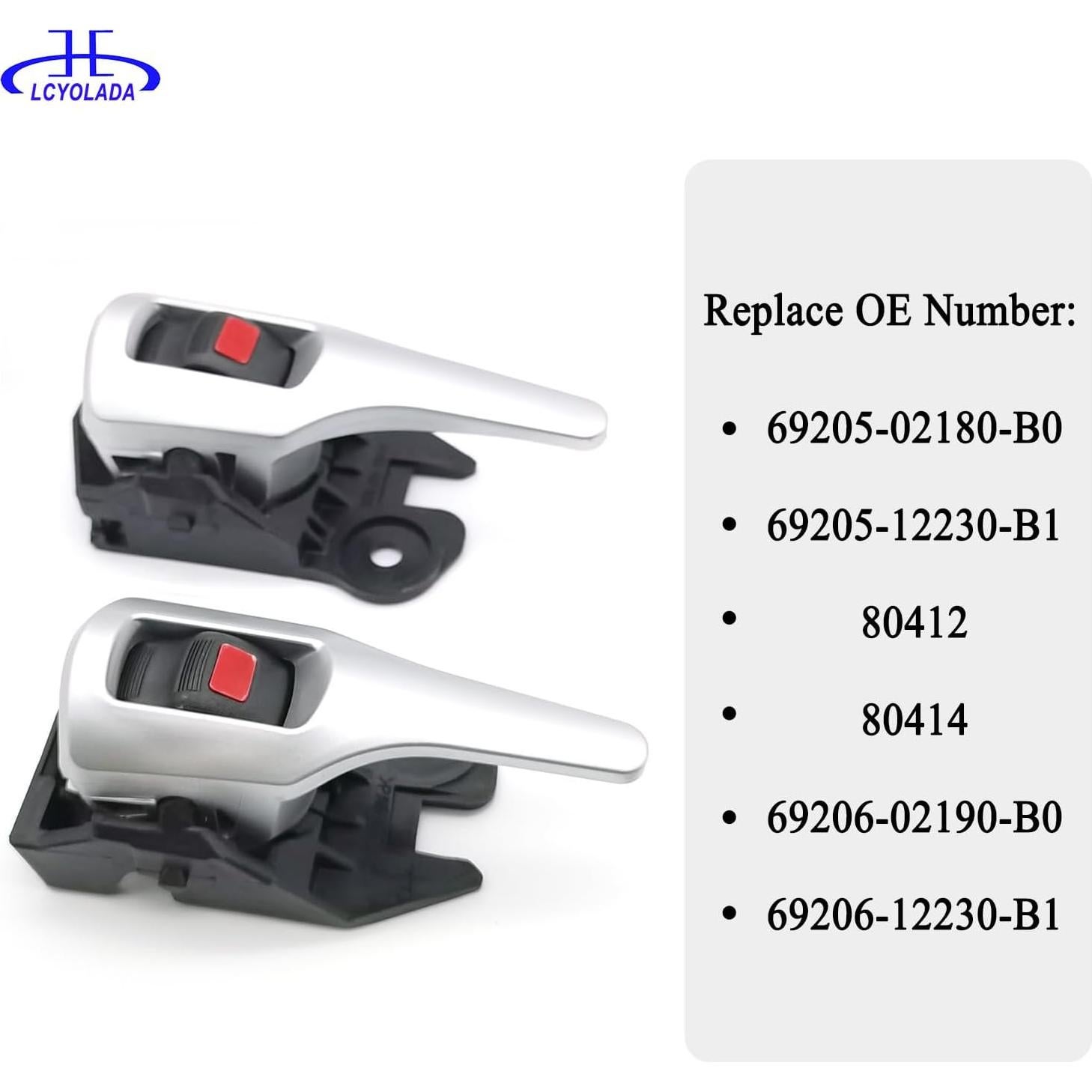 Manijas interiores de puerta Lcyolada para Toyota Corolla 2009-2013