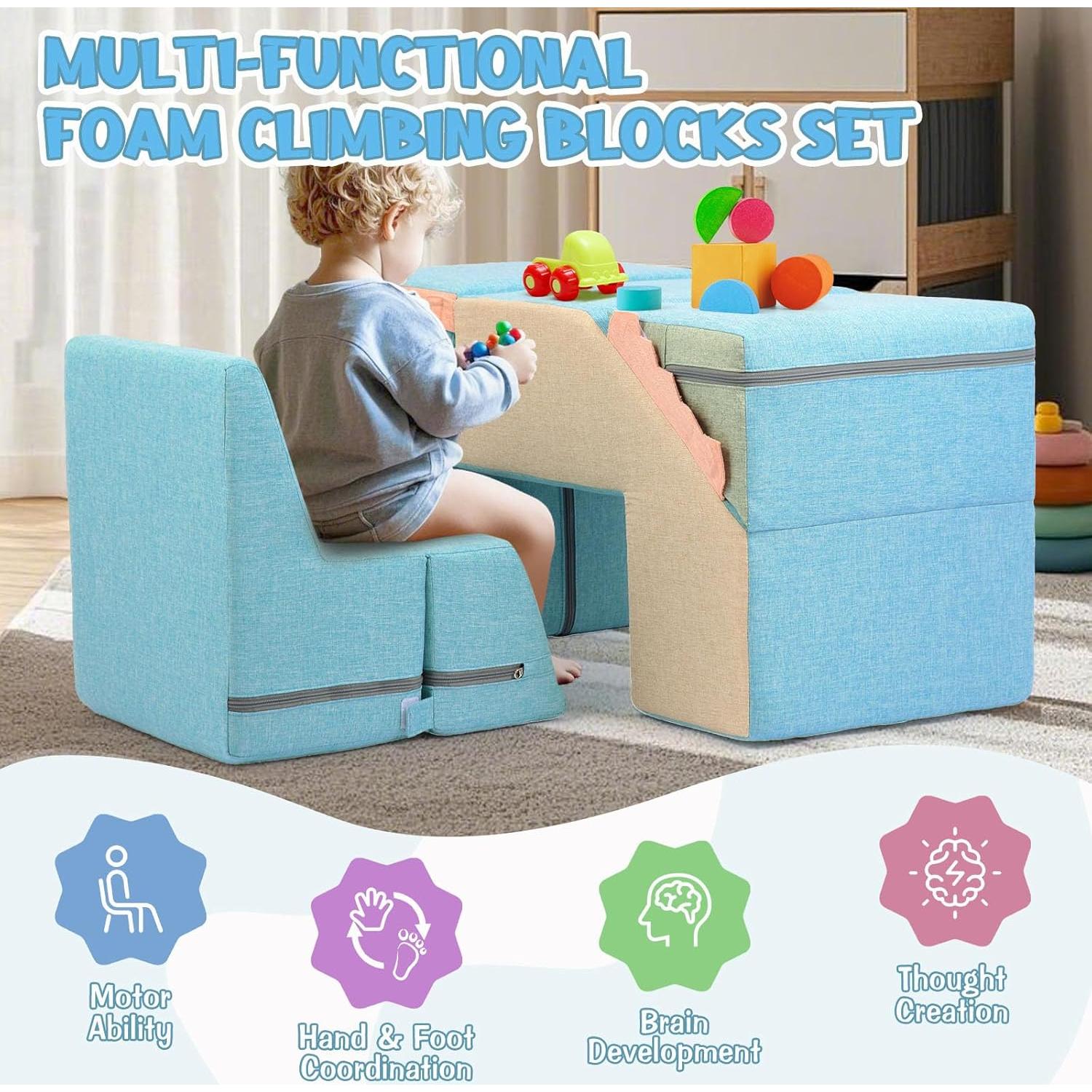 Bloques de Escalada de Espuma Asweets 4 en 1 para Niños