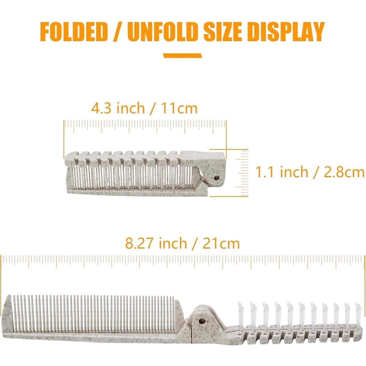 6 Piezas Cepillo de Viaje Plegable Qjaiune Antiestático