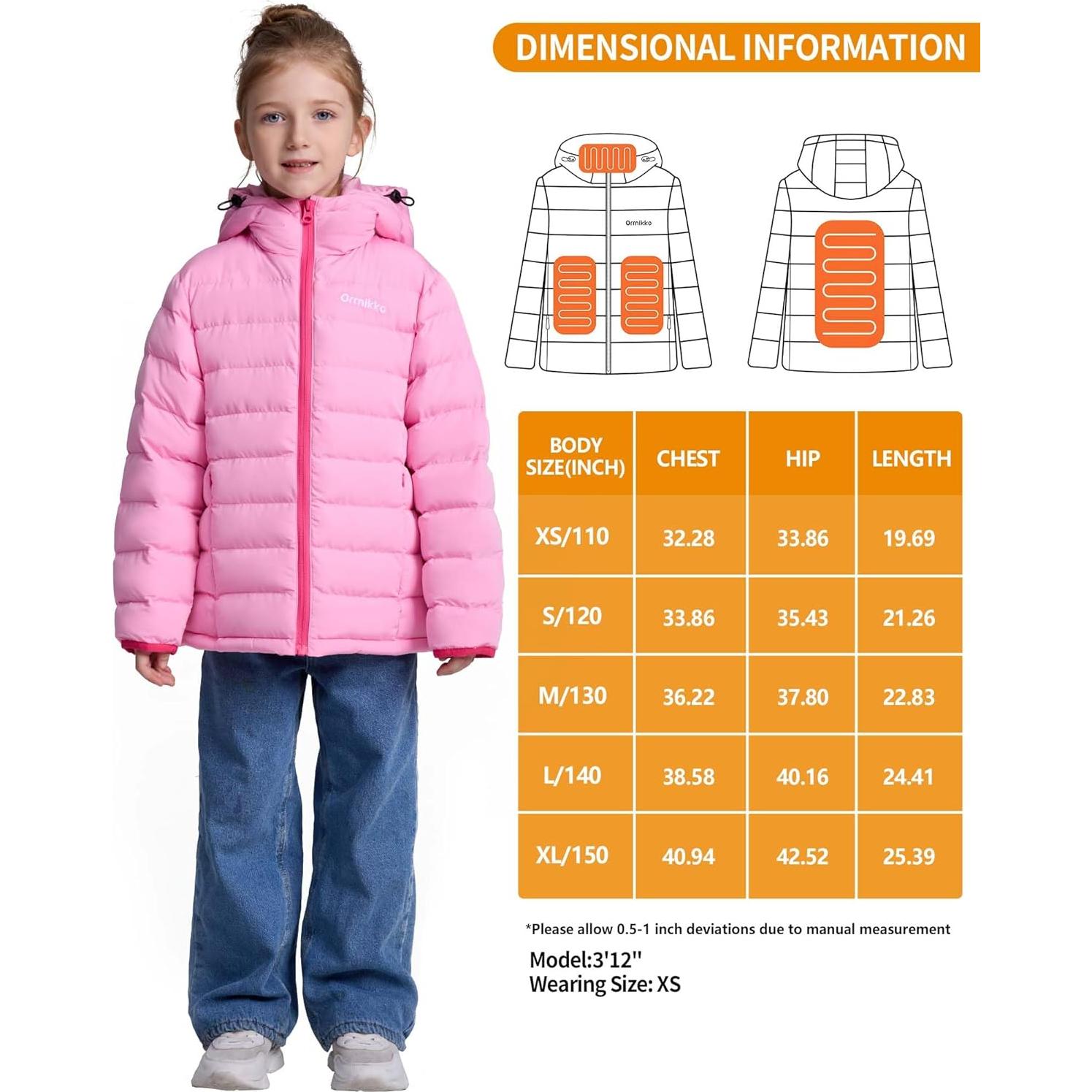 Chaqueta Calentada para Niños Orrnikko 7.4V 4 Zonas Calor