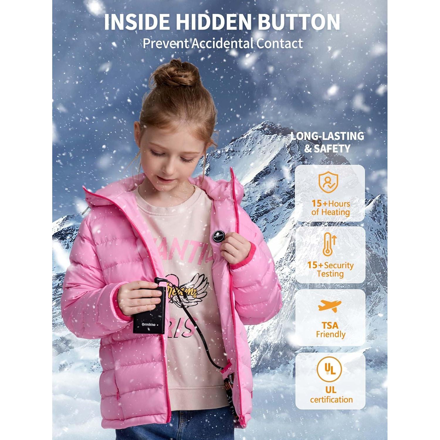 Chaqueta Calentada para Niños Orrnikko 7.4V 4 Zonas Calor