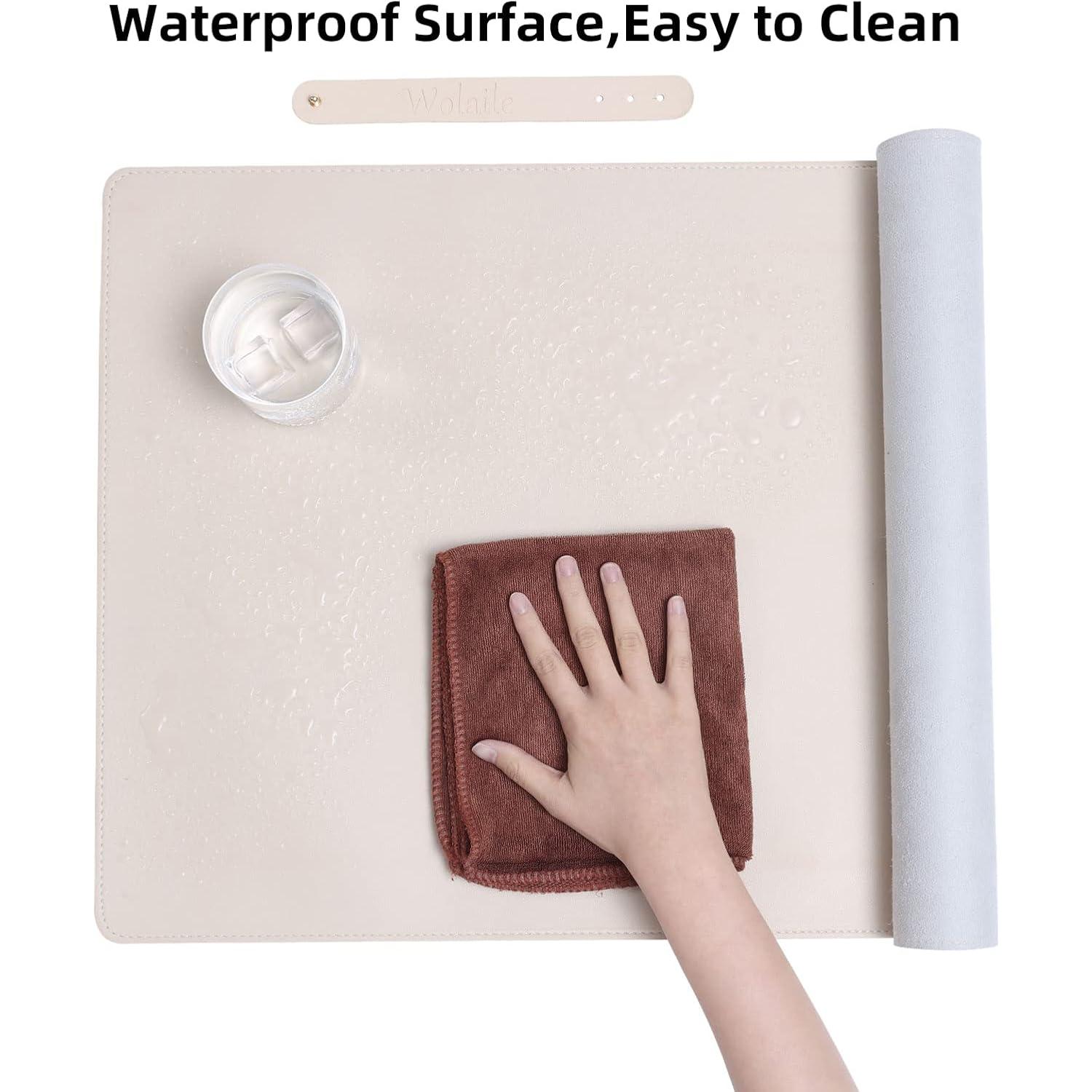 Alfombrilla de Escritorio Wolaile 68.58x33.02 cm Beige Antideslizante