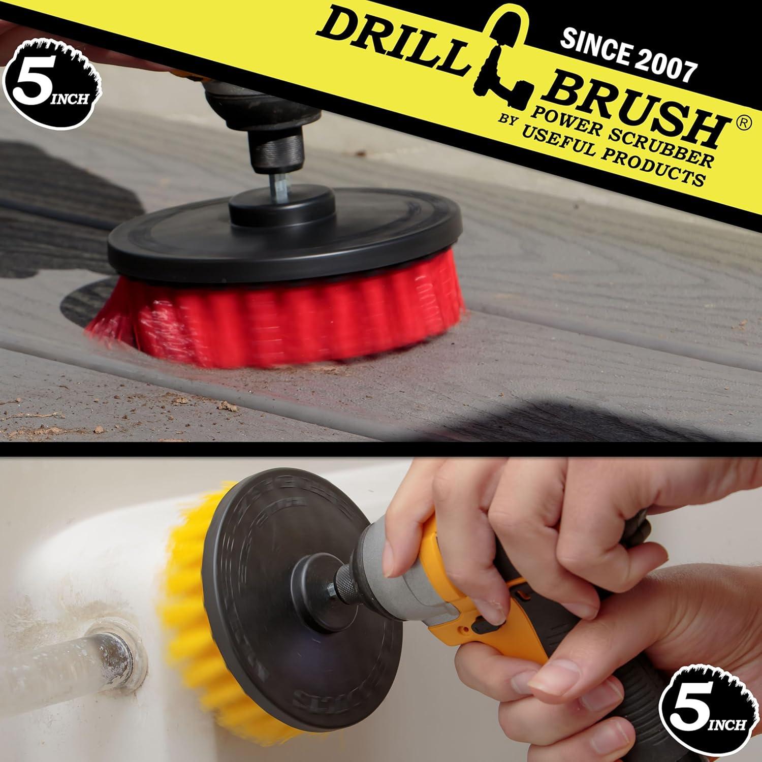 Kit de Cepillos de Fregado Drillbrush 5" para Limpieza