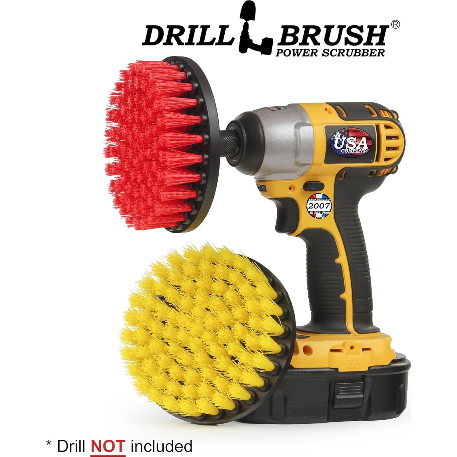 Kit de Cepillos de Fregado Drillbrush 5" para Limpieza
