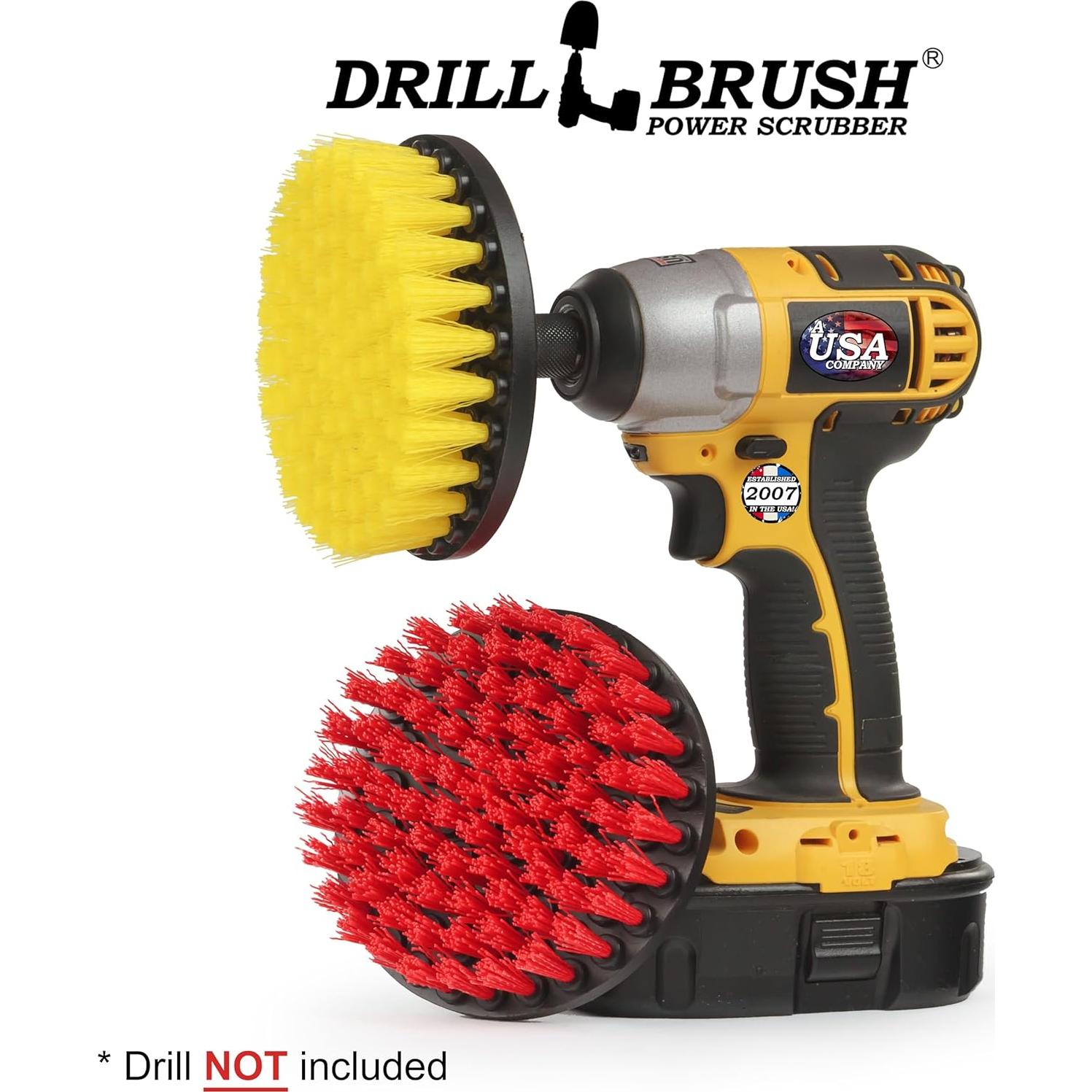 Kit de Cepillos de Fregado Drillbrush 5" para Limpieza