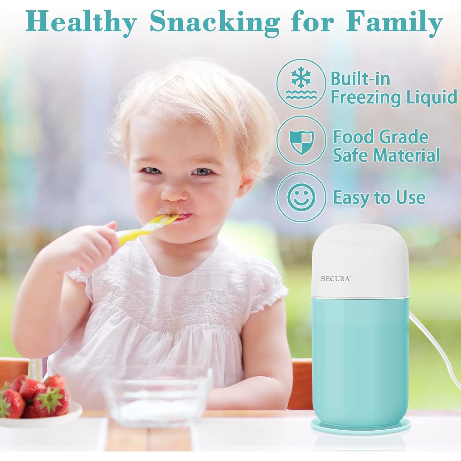 Secura Máquina de Helados Eléctrica 0.35L Aqua - Rápido y Casero