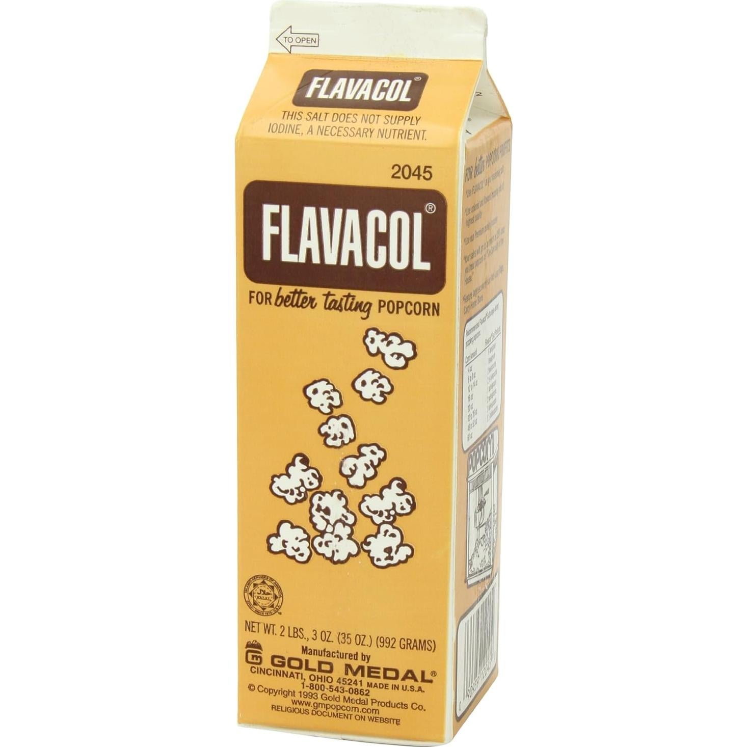 Sal de Palomitas Flavacol Gold Medal 992g - Sazonador Cine