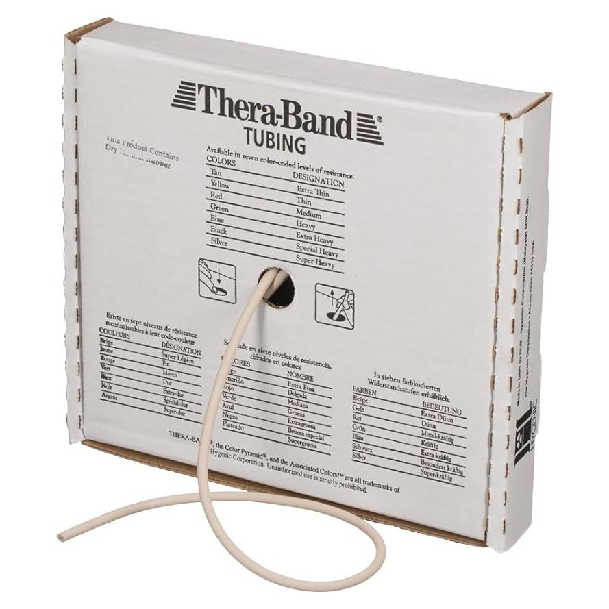 Tubo de Resistencia THERABAND Beige Extra Delgado 7,6 m
