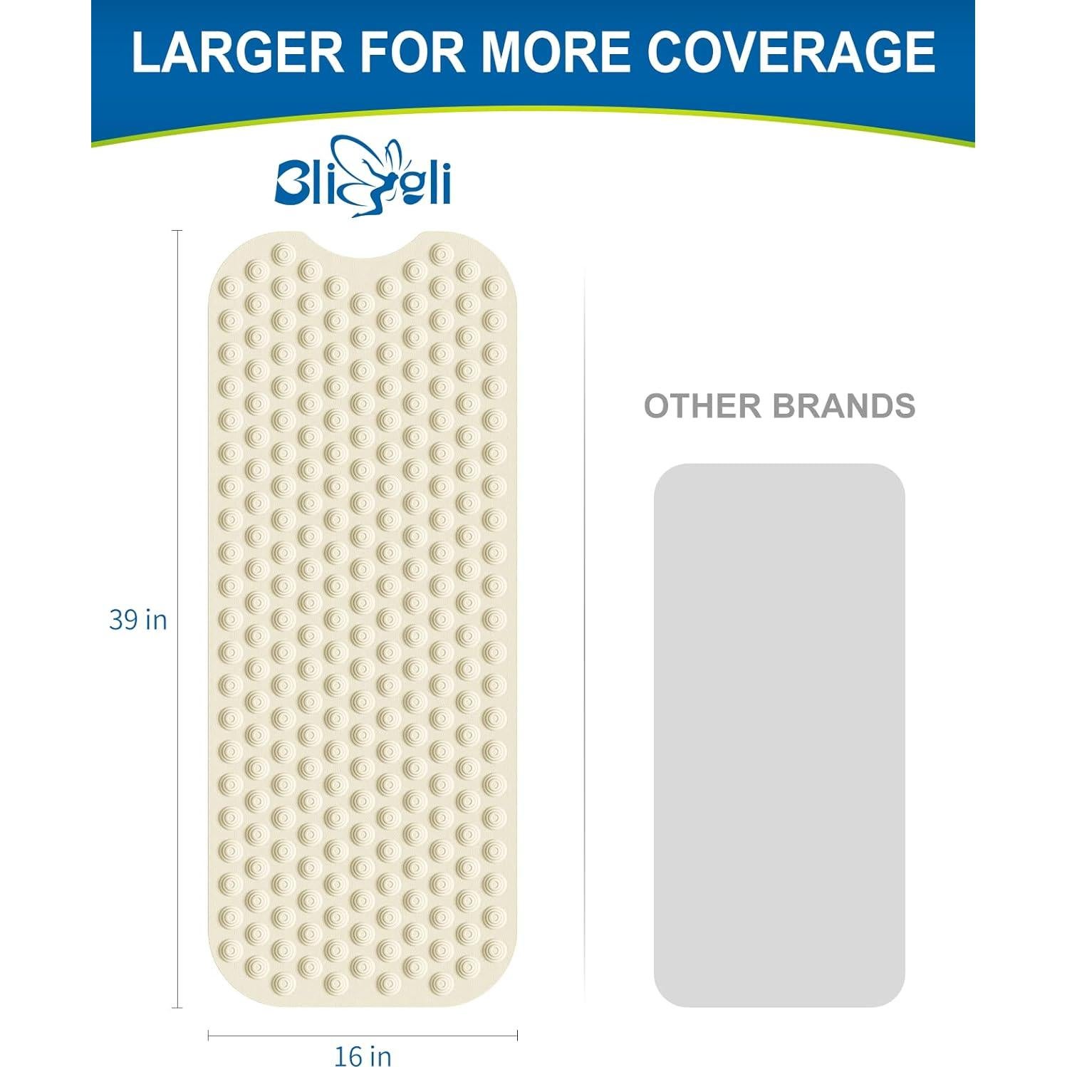 Alfombra de Baño Antideslizante Bligli 99x41cm Beige