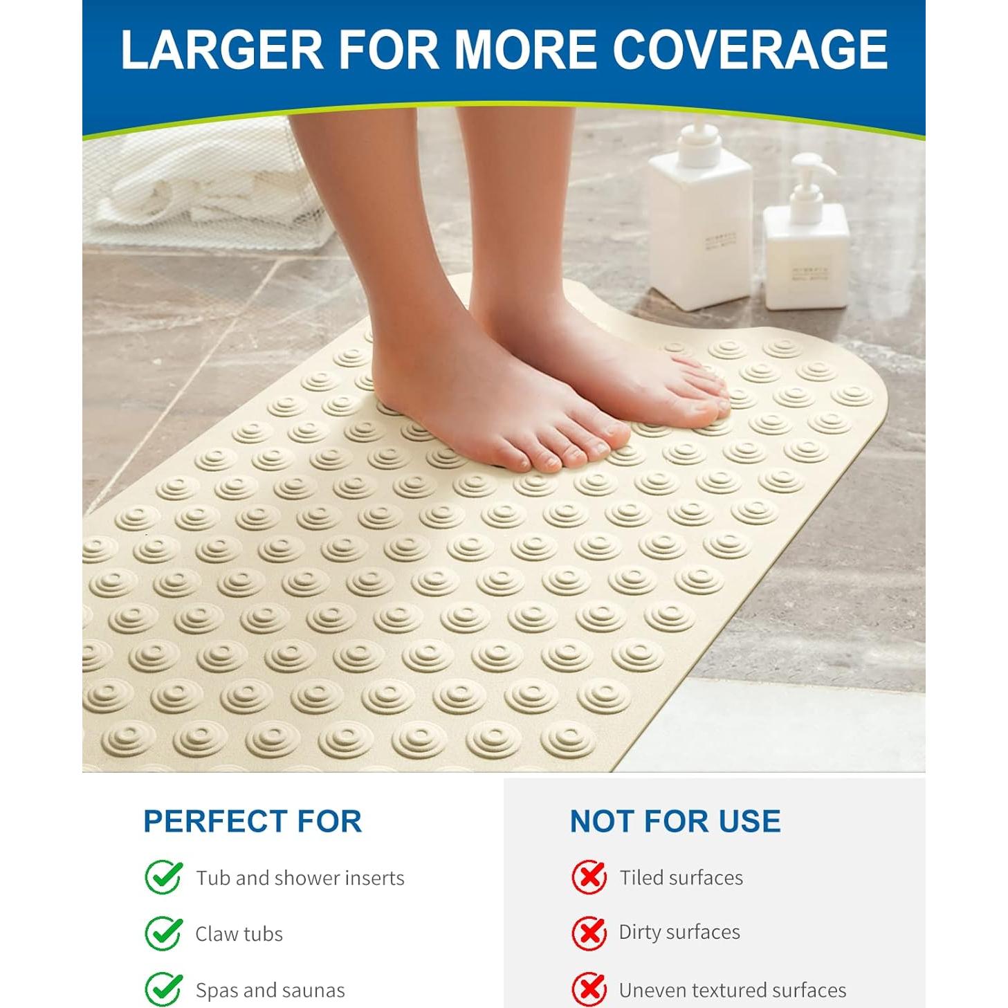 Alfombra de Baño Antideslizante Bligli 99x41cm Beige