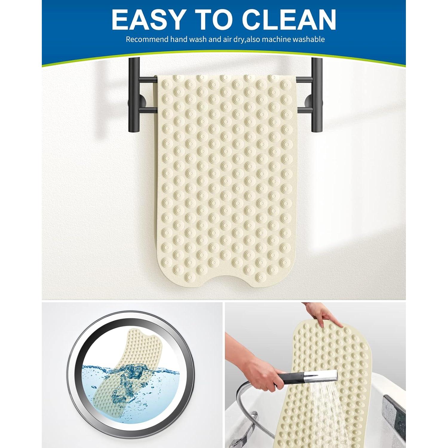 Alfombra de Baño Antideslizante Bligli 99x41cm Beige