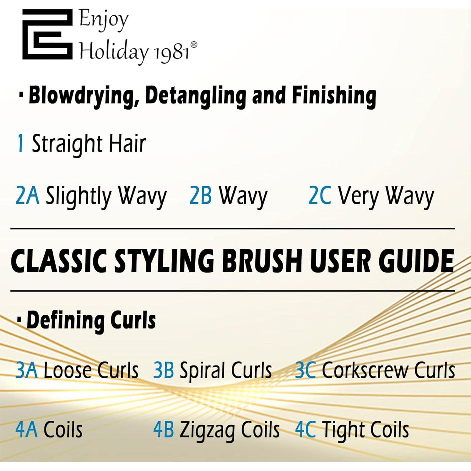 Cepillo Acolchado Enjoy Holiday 1981 2 PCS para Cabello