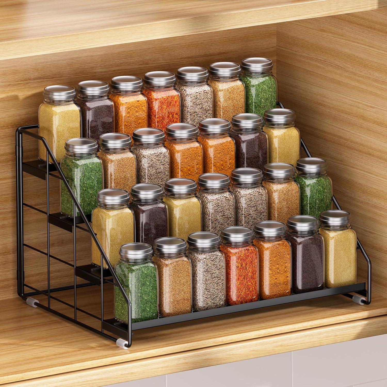 Organizador de Especias GIGIFTREE 4 Niveles Ajustable Negro