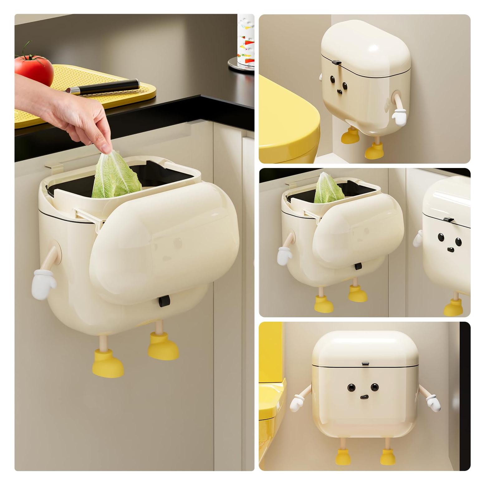 Cubo de Compostaje UFORU 9L para Cocina y Baño, Montable