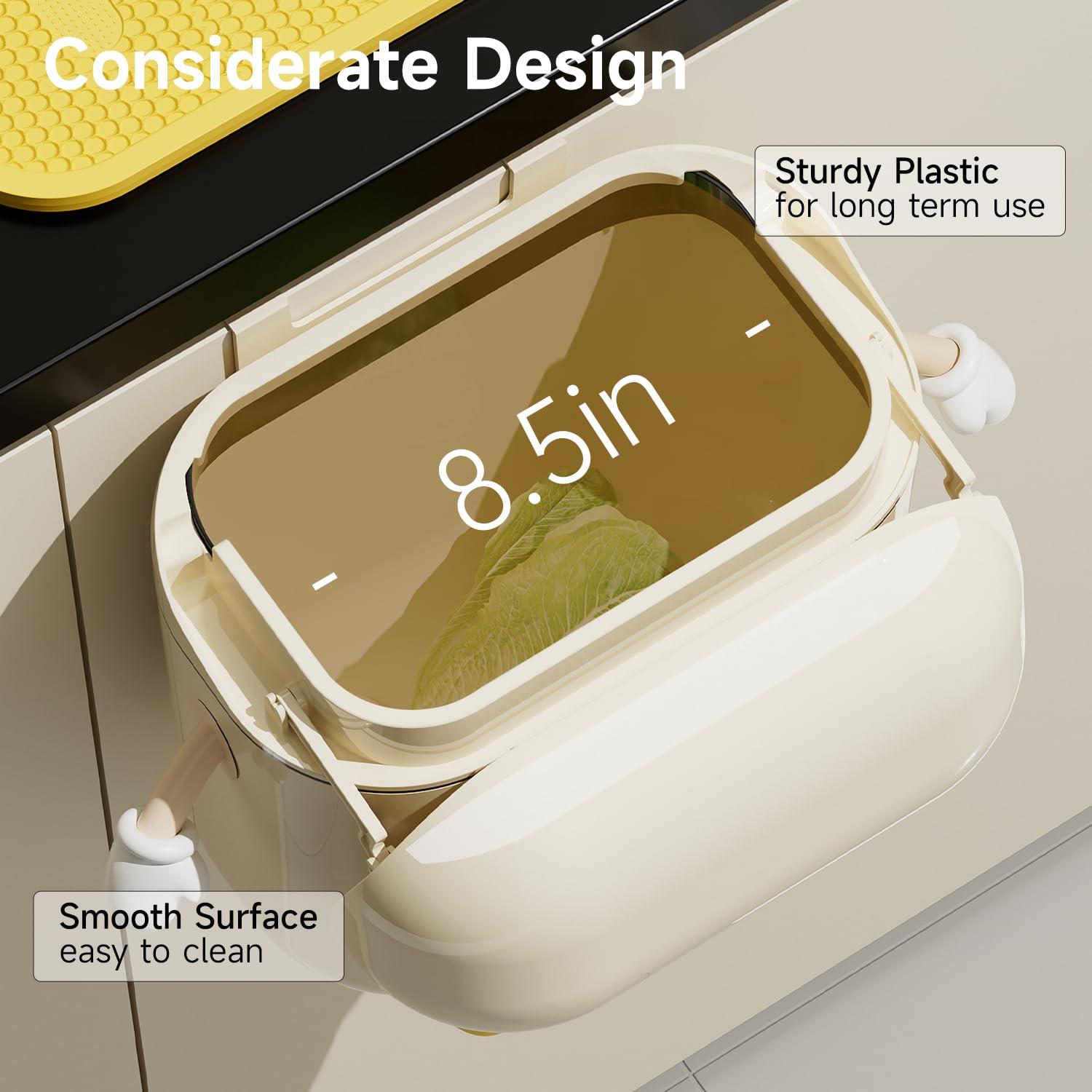 Cubo de Compostaje UFORU 9L para Cocina y Baño, Montable