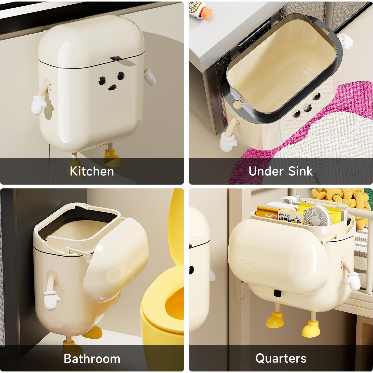 Cubo de Compostaje UFORU 9L para Cocina y Baño, Montable