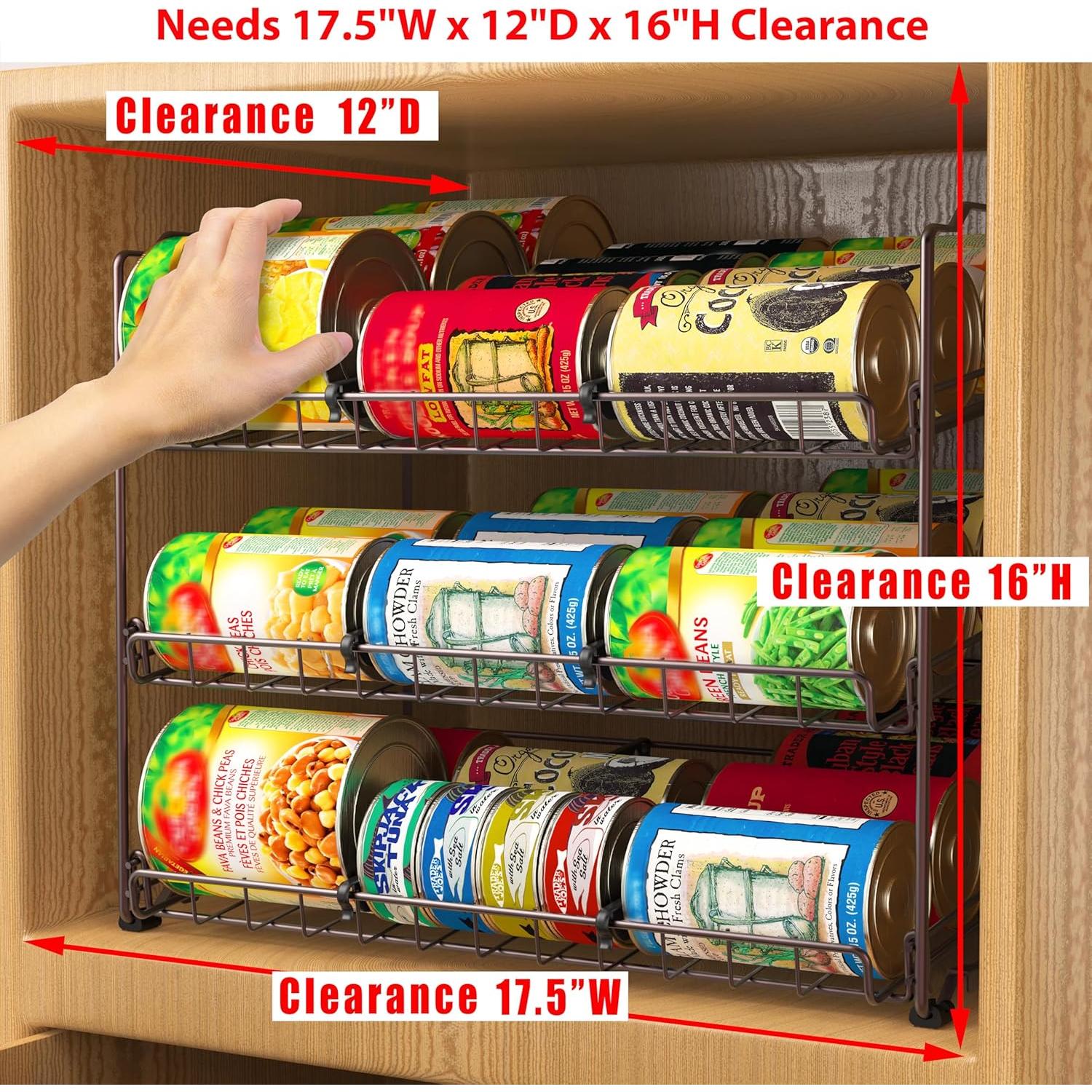 Organizador Apilable para Latas Simple Houseware Bronce 36 Latas