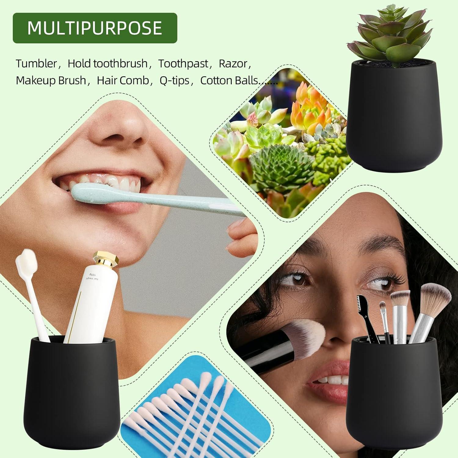 Juego de Accesorios de Baño Negro BosilunLife 3 Piezas